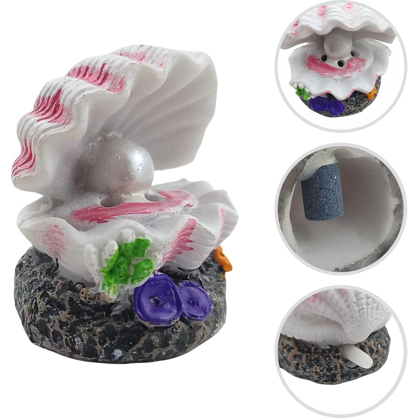 Burbujeador de Concha de Acuario Lssapr Rosa 54mm x 55mm