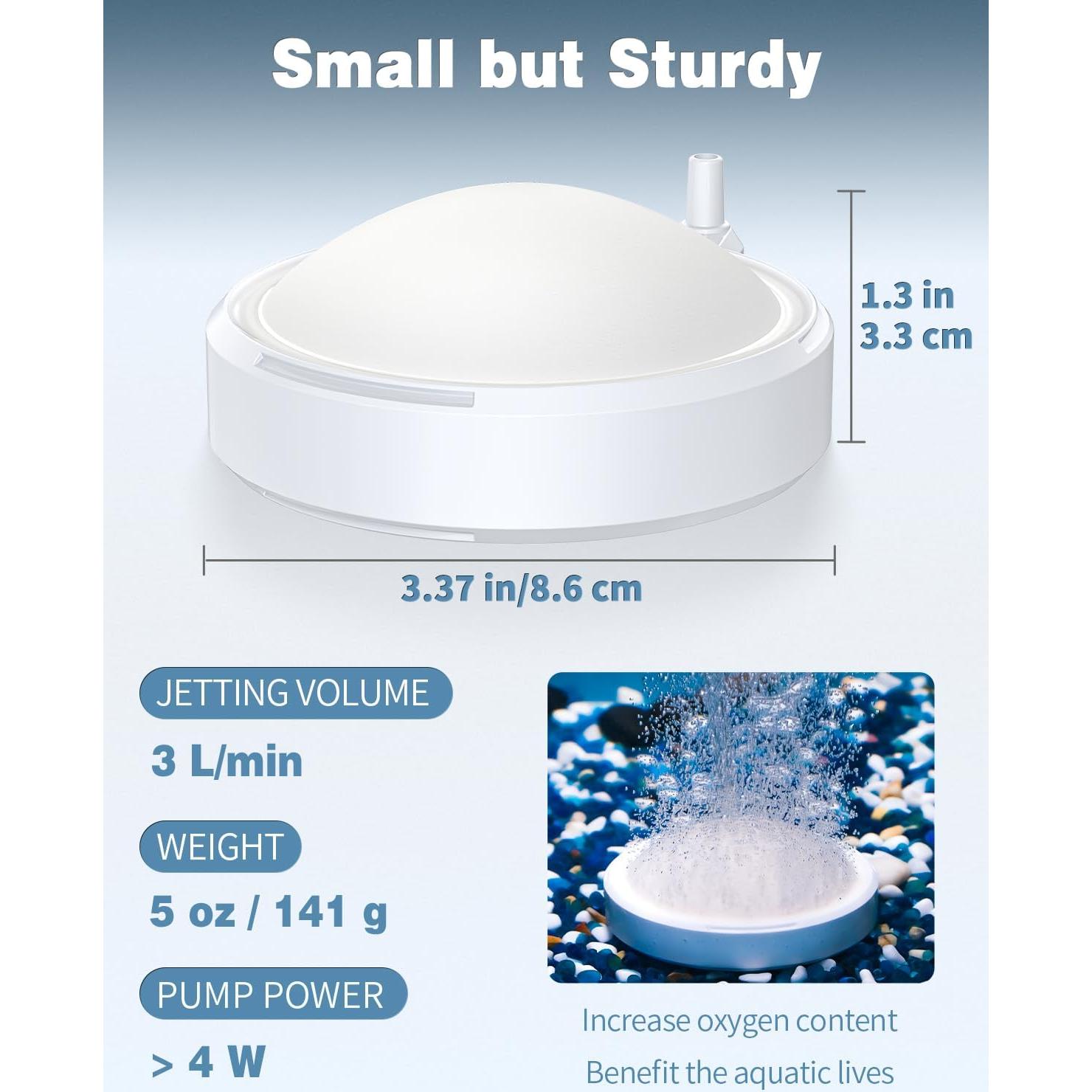Pawfly Piedra de Aire Hemisférica Difusor de Oxígeno 8.56 cm