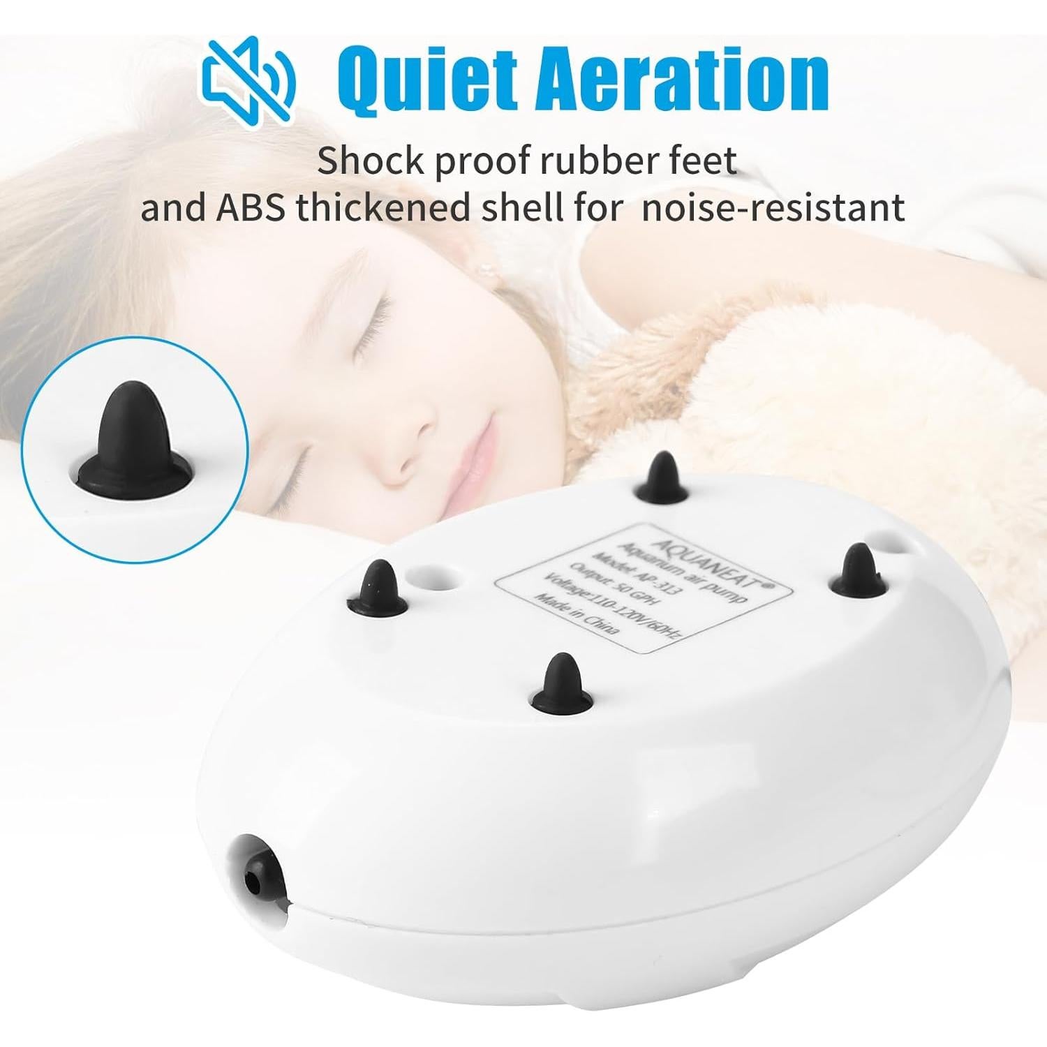 Bomba de Aire para Acuario AQUANEAT 20 Galones Silenciosa