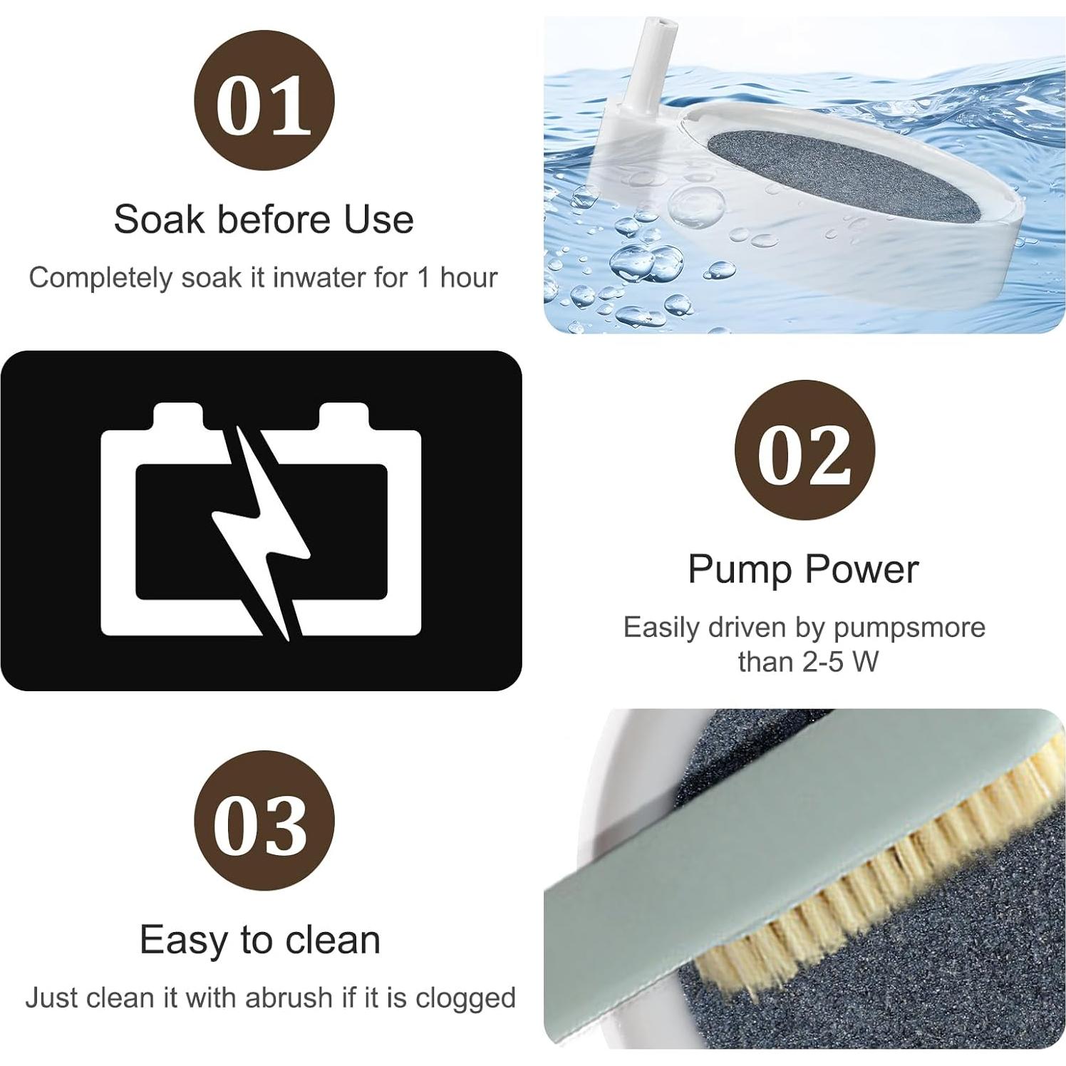 Piedra de Aire para Acuario Telooco 5 cm Difusor Silencioso