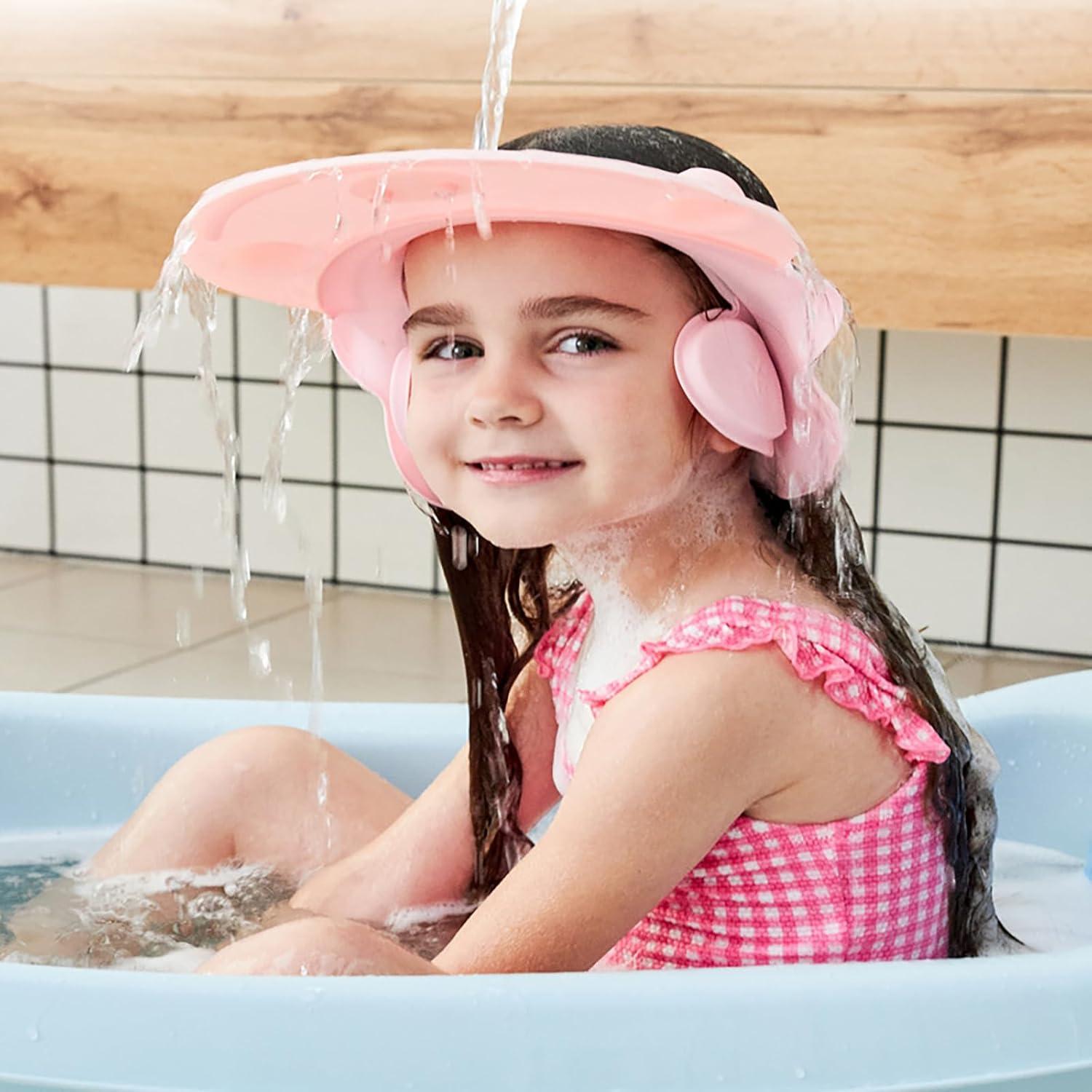 Gorro de Baño Ajustable AMTOOCH para Niños Rosa