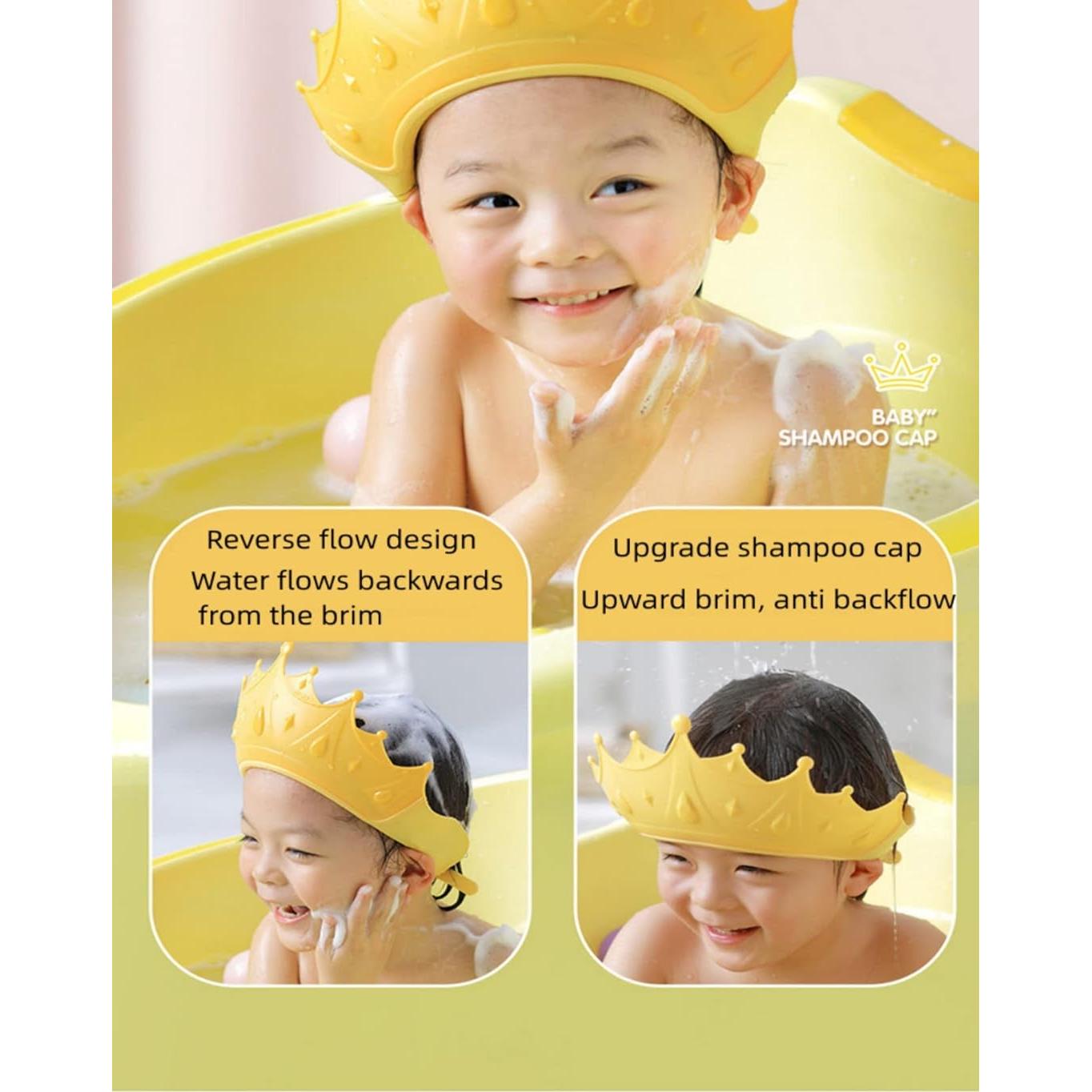 Gorro de Baño Crown para Bebés y Niños - Silicona Ajustable