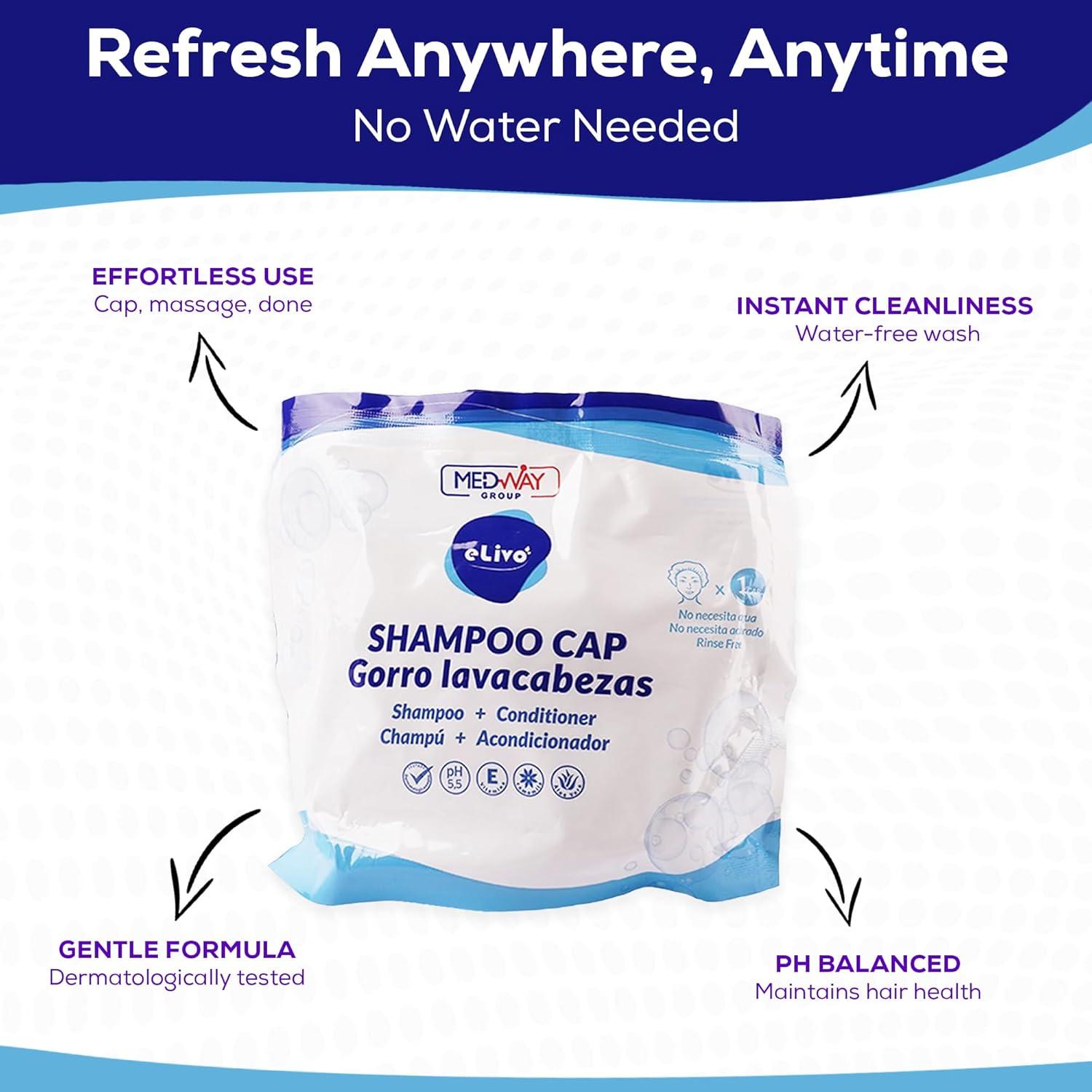 Gorro de Champú Sin Enjuague MedVance - Paquete de 3 Unidades