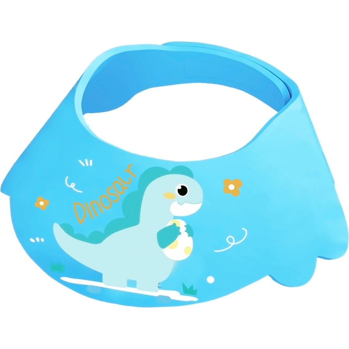 Gorro de Ducha para Bebé HOOYEE Dinosaurio Azul Ajustable