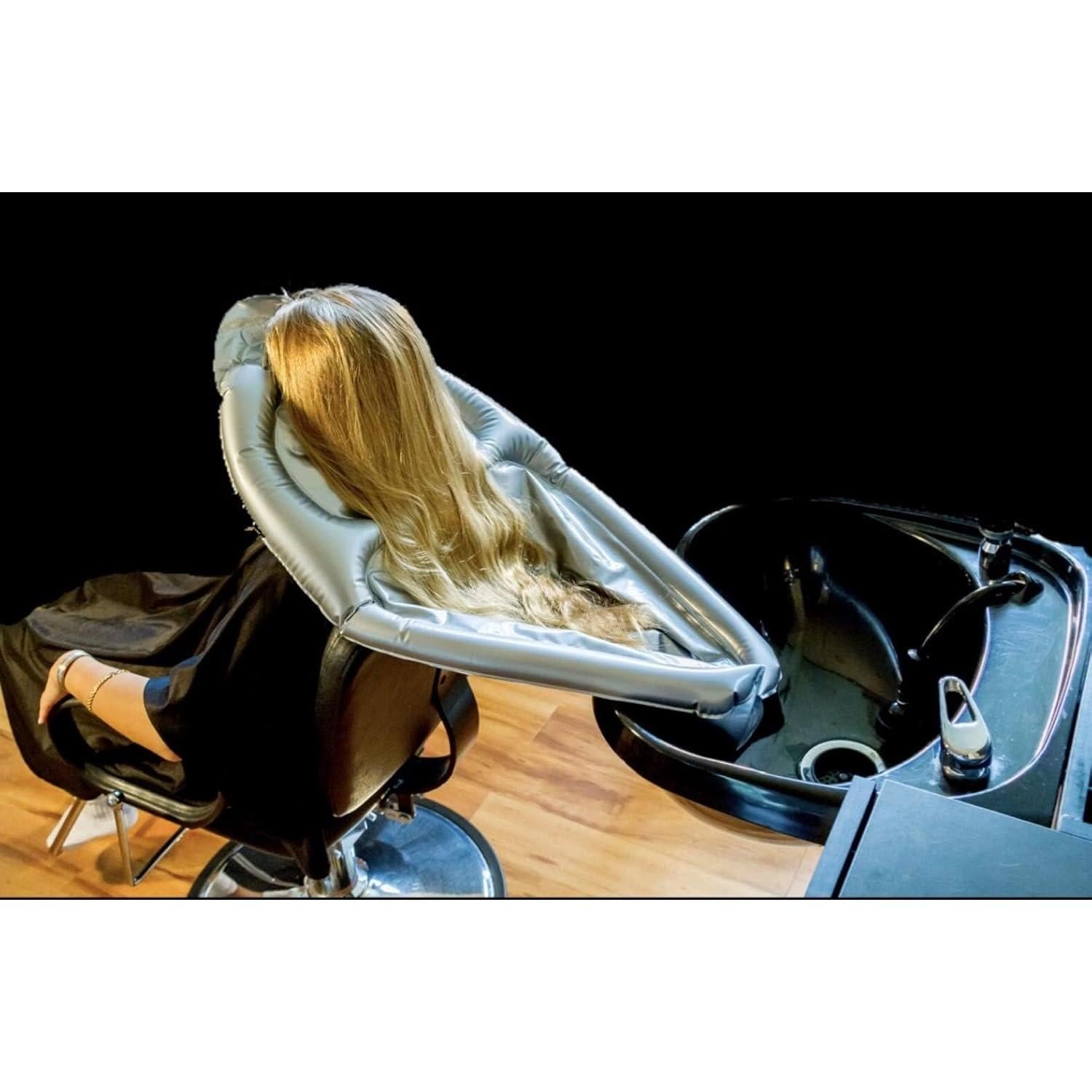 Embudo Inflable Portabelles para Lavado de Cabello - Plata