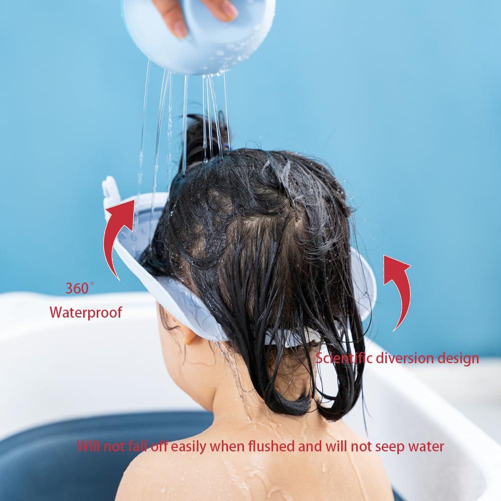 Gorro de ducha para bebés Thcbme ciervo azul ajustable 0-9 años