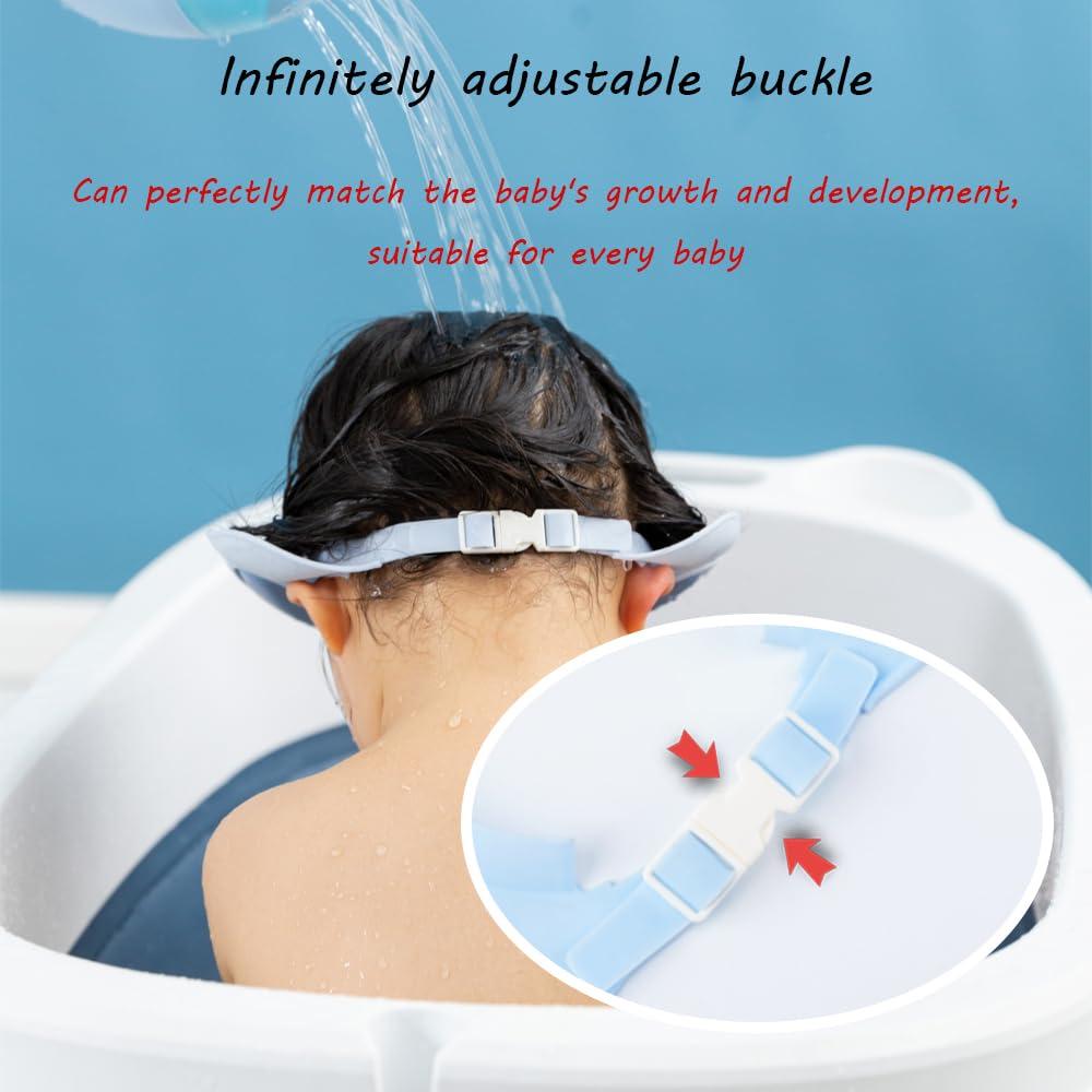 Gorro de ducha para bebés Thcbme ciervo azul ajustable 0-9 años