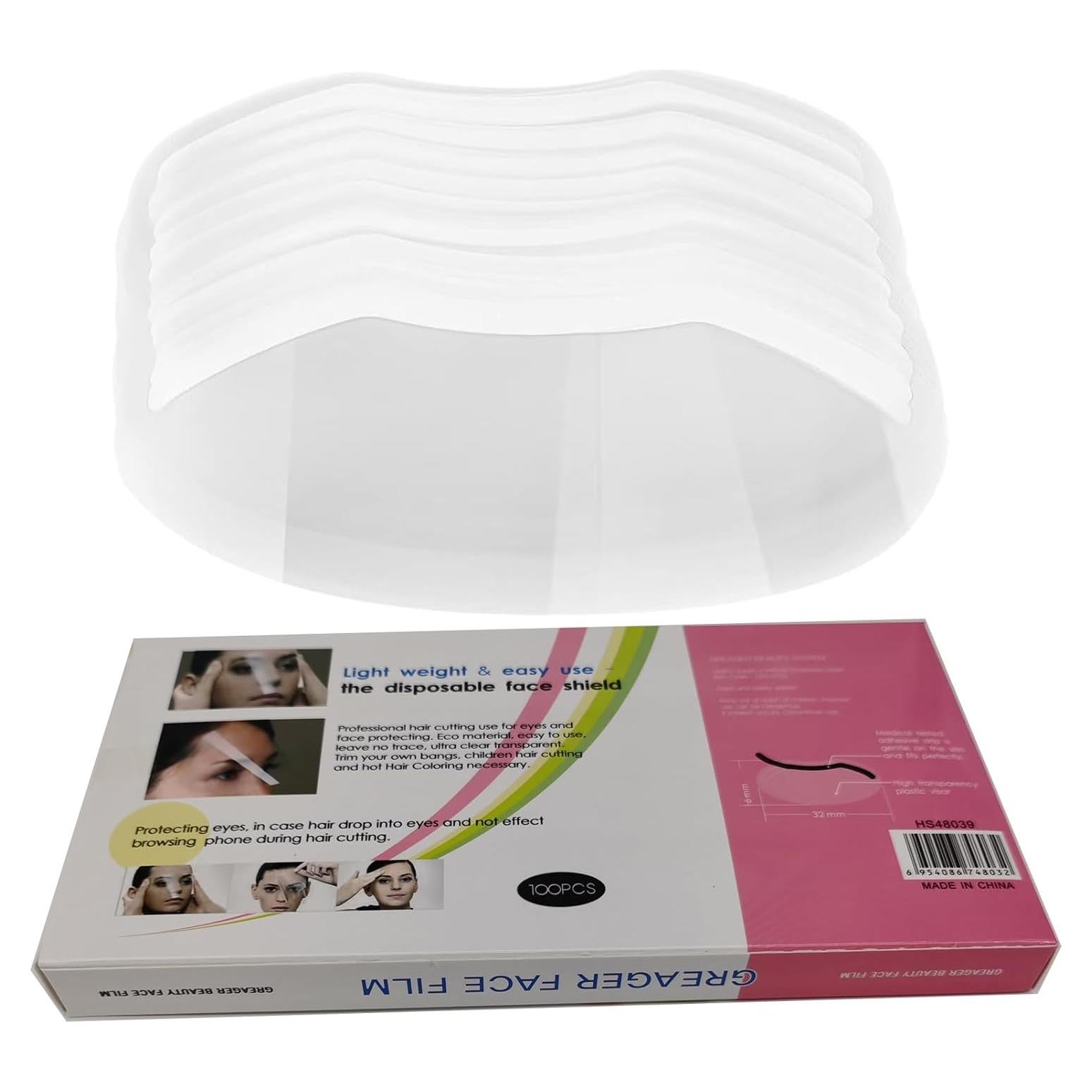 Escudo Facial Desechable LWBTOSEE 100 Pcs para Corte y Ducha