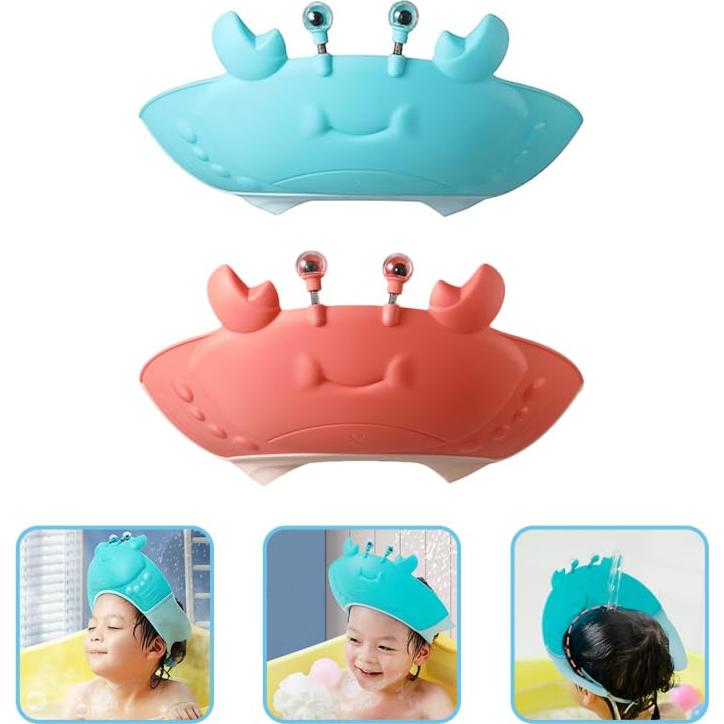 Gorro de Champú de Cangrejo para Bebé - Silicona Ajustable