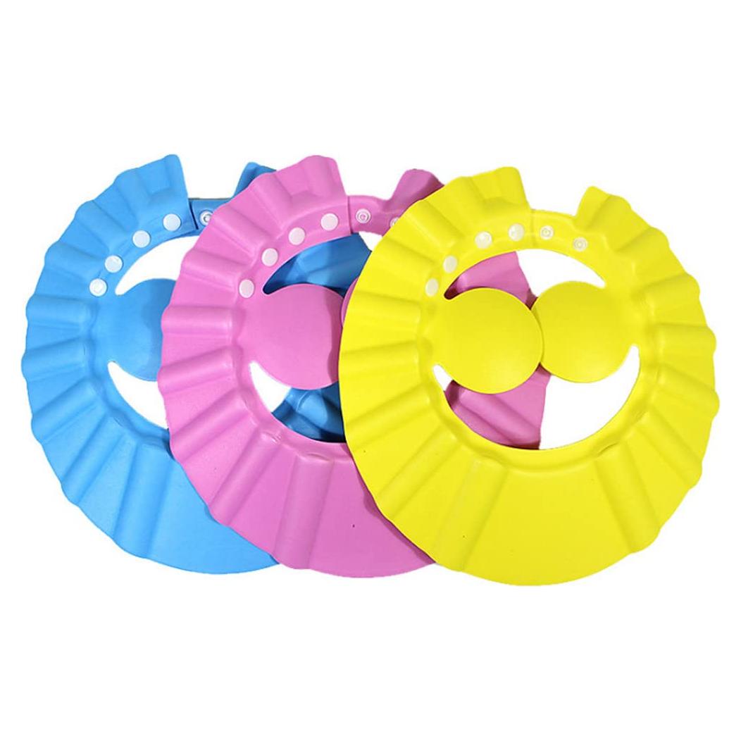 Gorro de Ducha Ajustable para Bebés y Niños - 3 Piezas