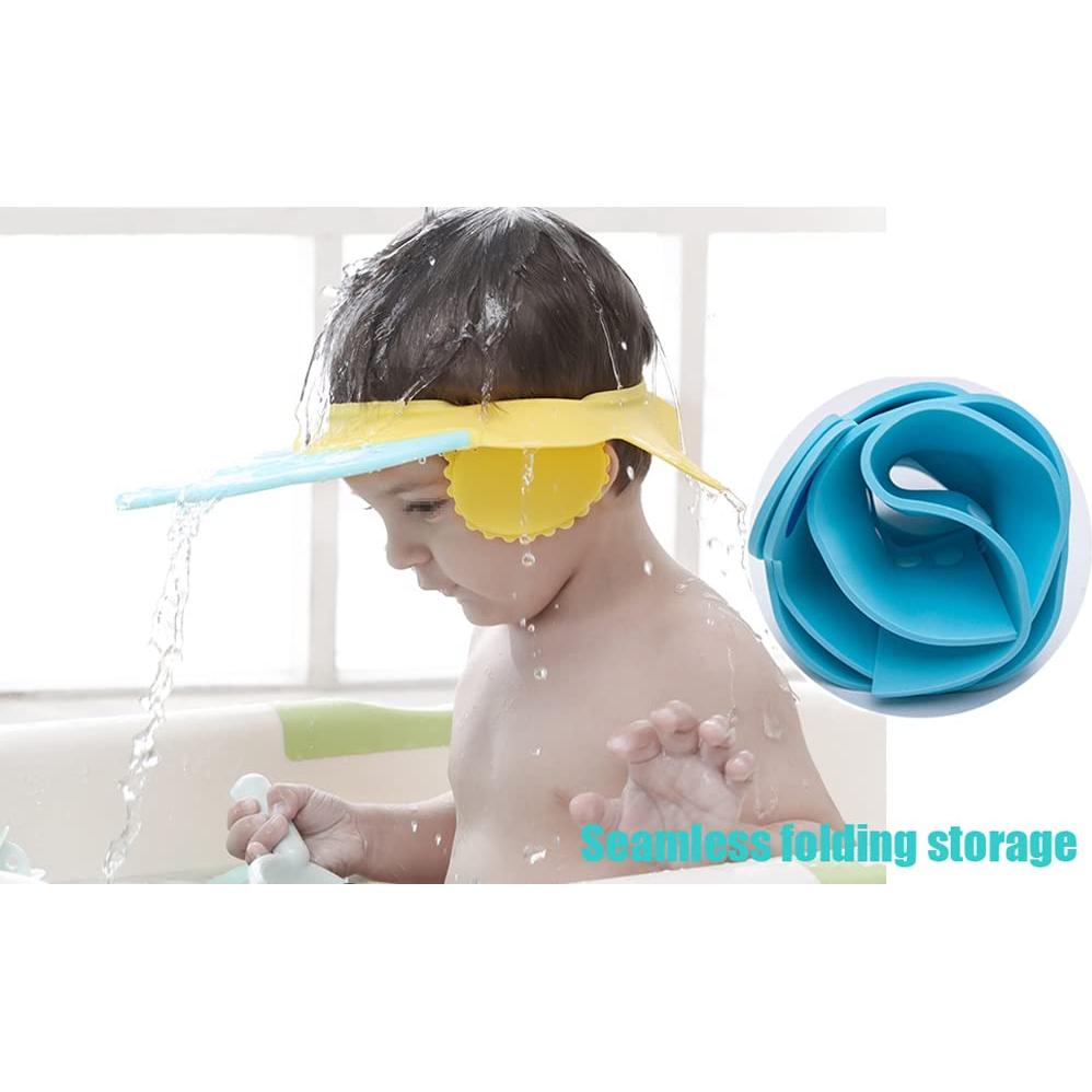 Gorro de Ducha Ajustable para Bebés y Niños - 3 Piezas