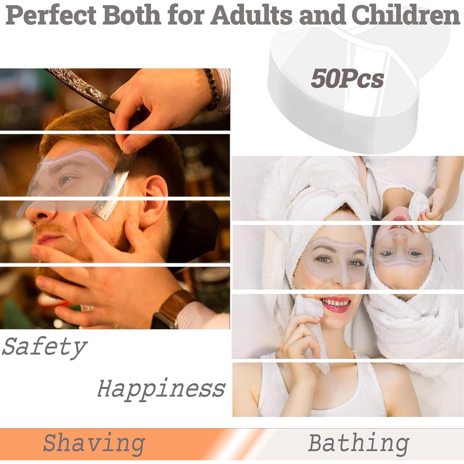 50 Protectores Faciales Desechables QIOOLEEO para Ducha