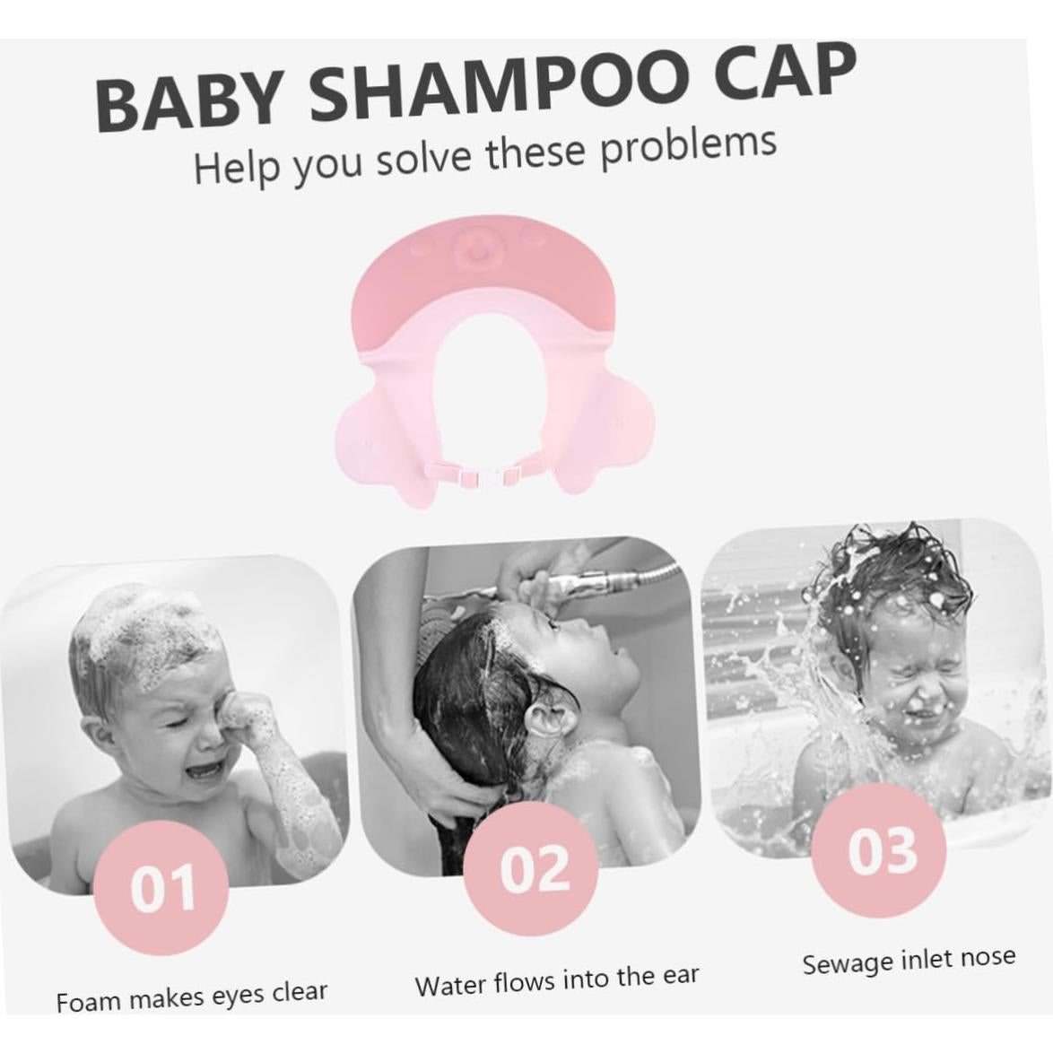 Gorro de Ducha Ajustable GLSTOY Rosa Claro para Niños