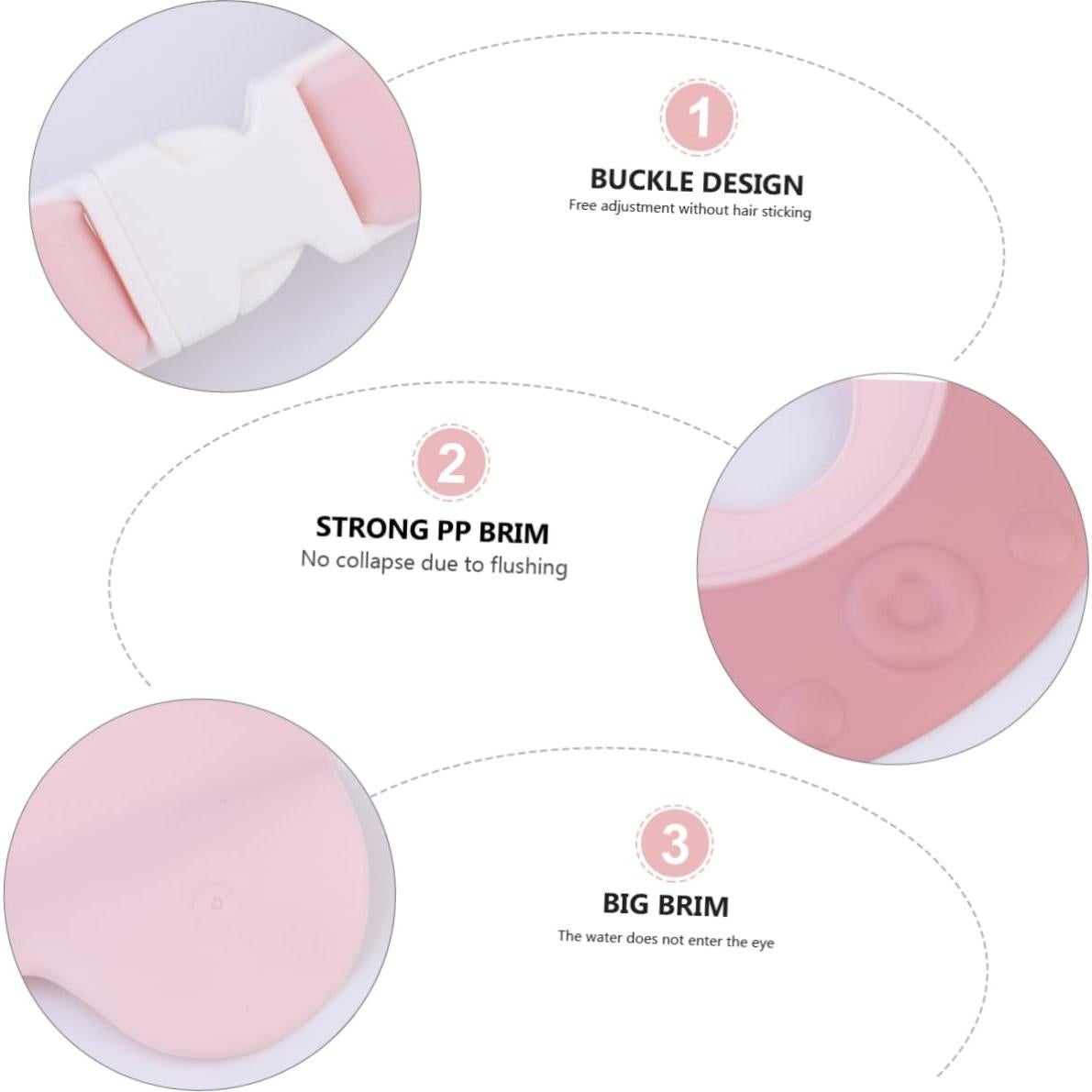 Gorro de Ducha Ajustable GLSTOY Rosa Claro para Niños