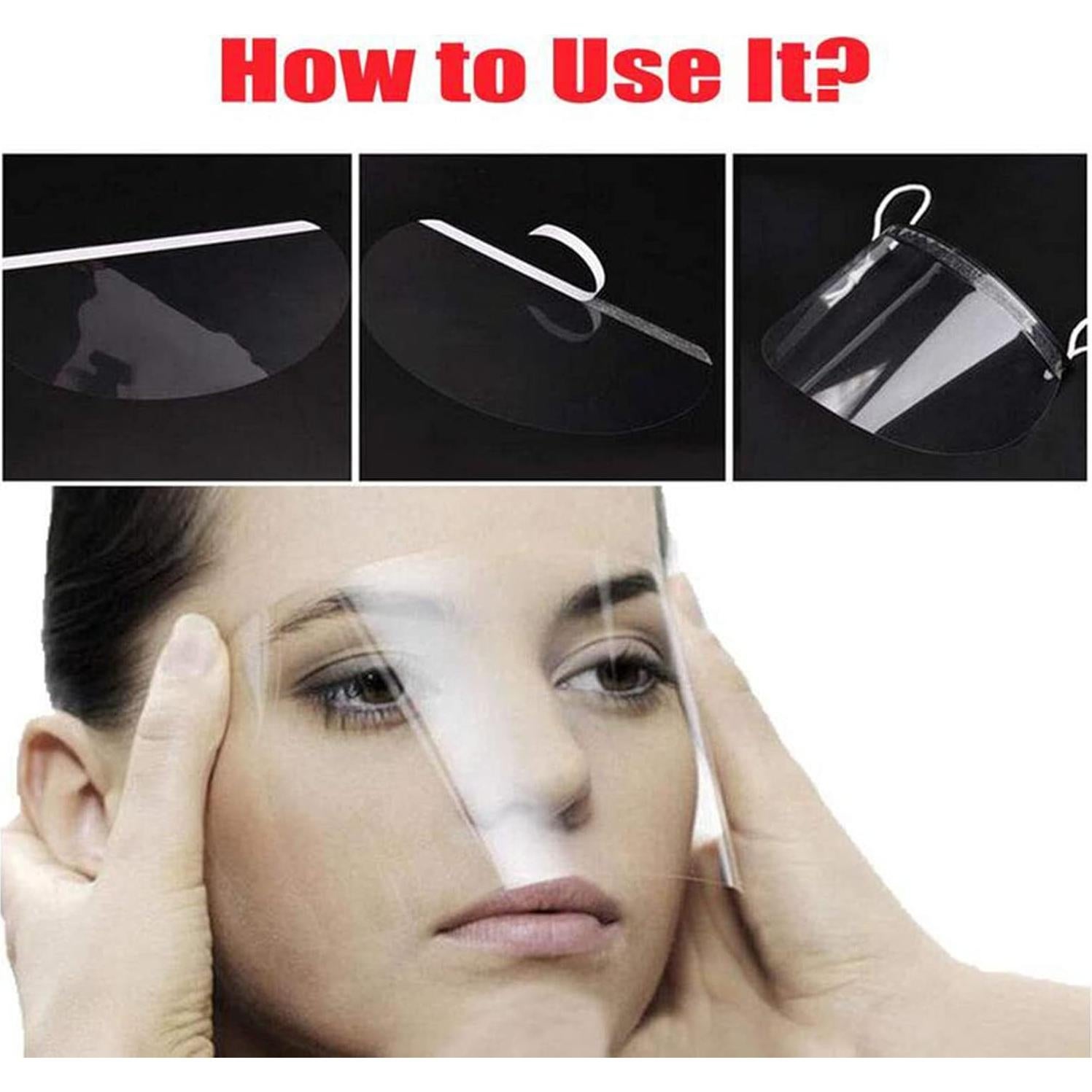 50 Piezas Escudo Facial Desechable Wuluwala para Corte de Cabello