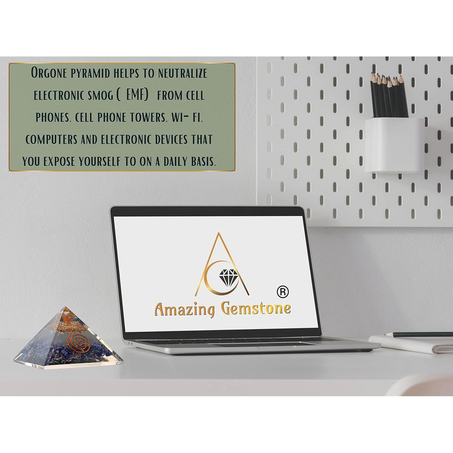 Pirámide de Orgón Sodalita Brillante 7x7x7 cm - Protección EMF