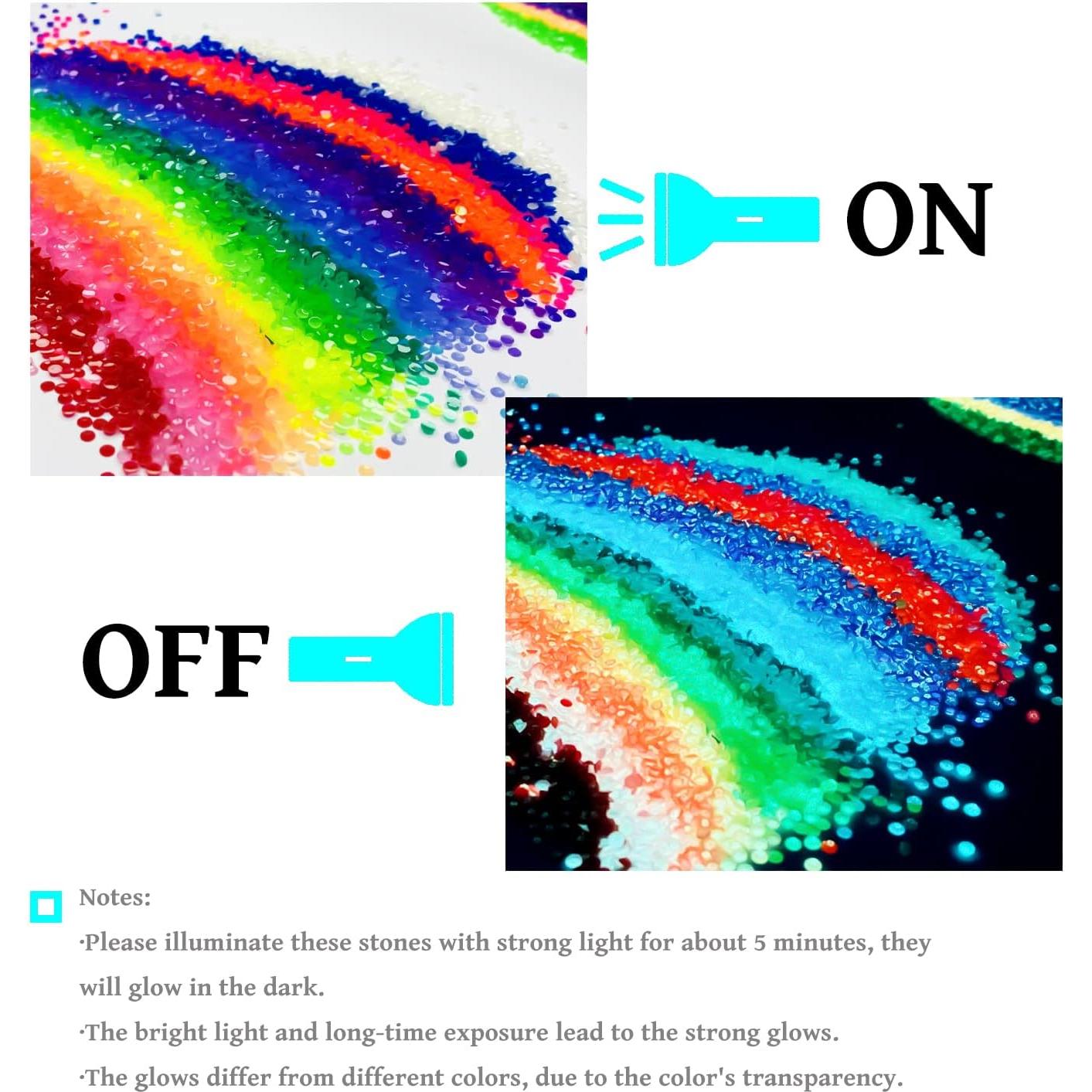 Perlas de Pintura de Diamante Brillantes 20 Colores 20000 Piezas