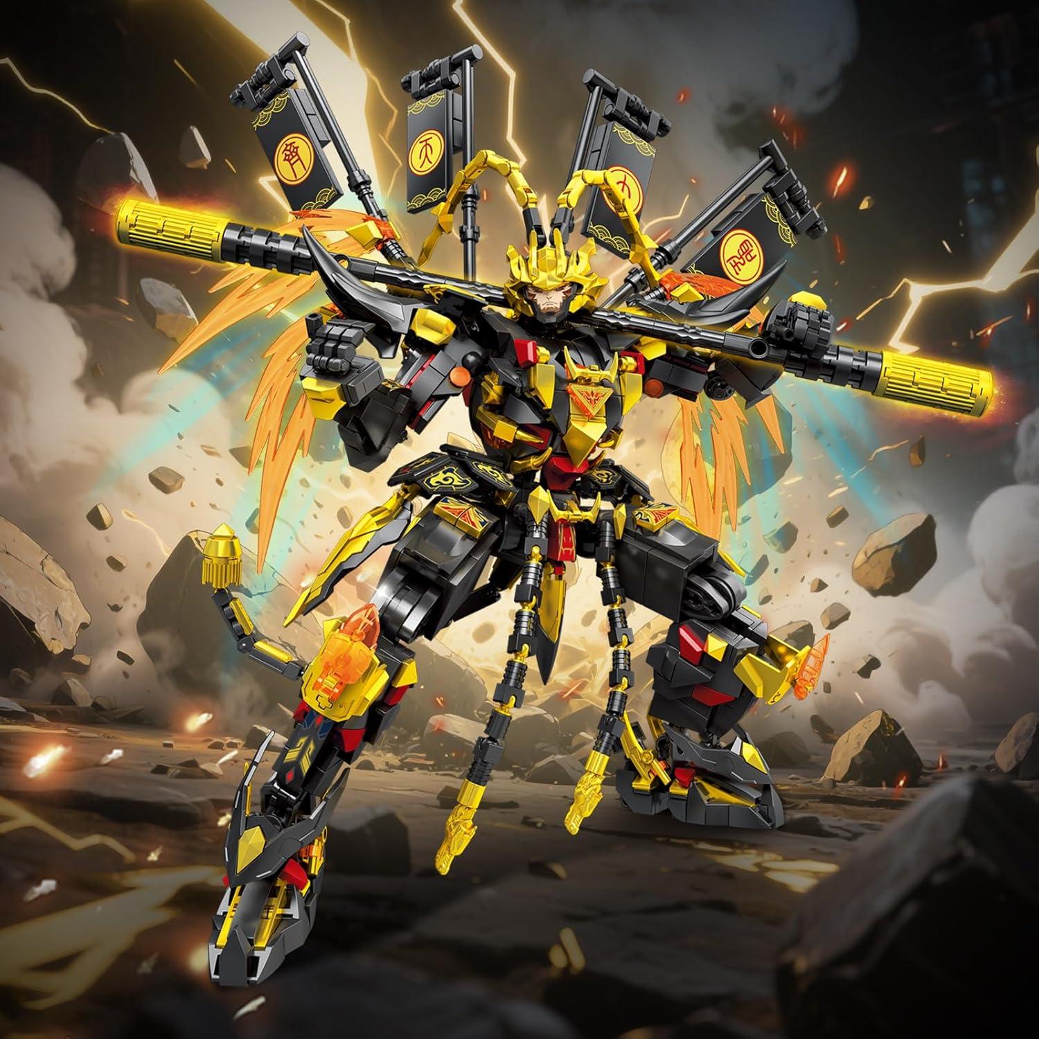 Bloques de Construcción Mech Wukong 1128 Piezas Brillantes