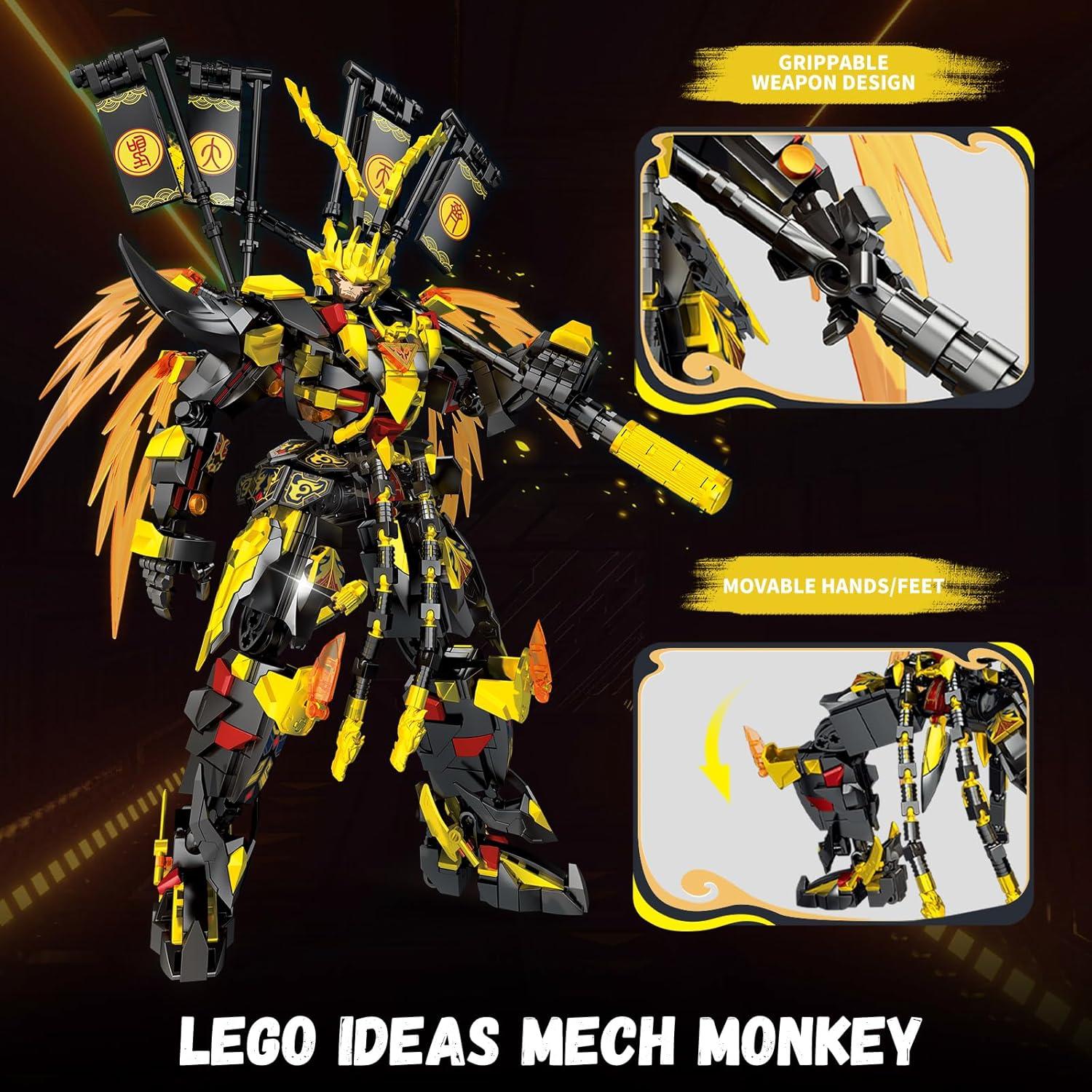 Bloques de Construcción Mech Wukong 1128 Piezas Brillantes