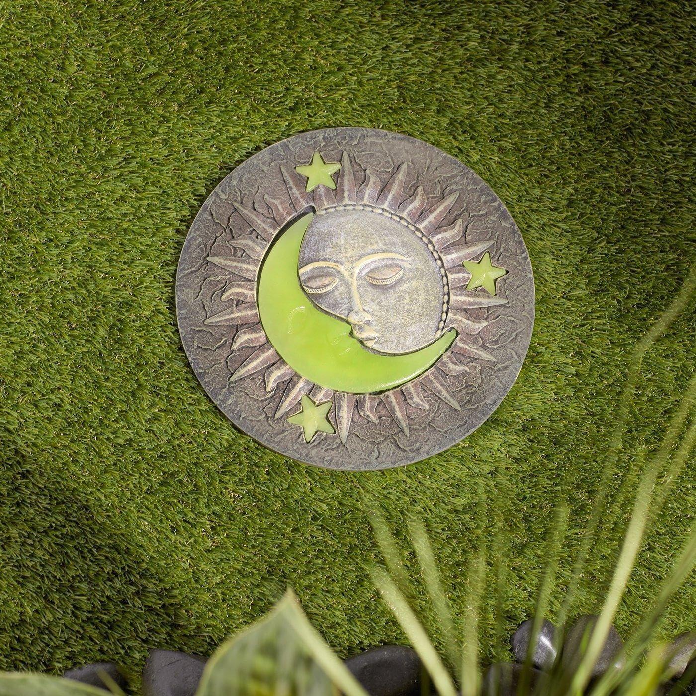 Piedra de Paso Decorativa Accent Plus Sol y Luna 26x26 cm