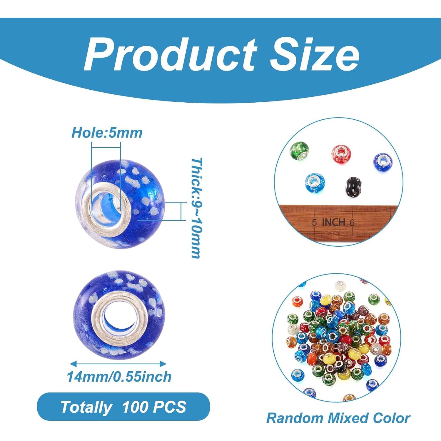 Cuentas Luminosas Cheriswelry 100pcs 14mm para Pulseras