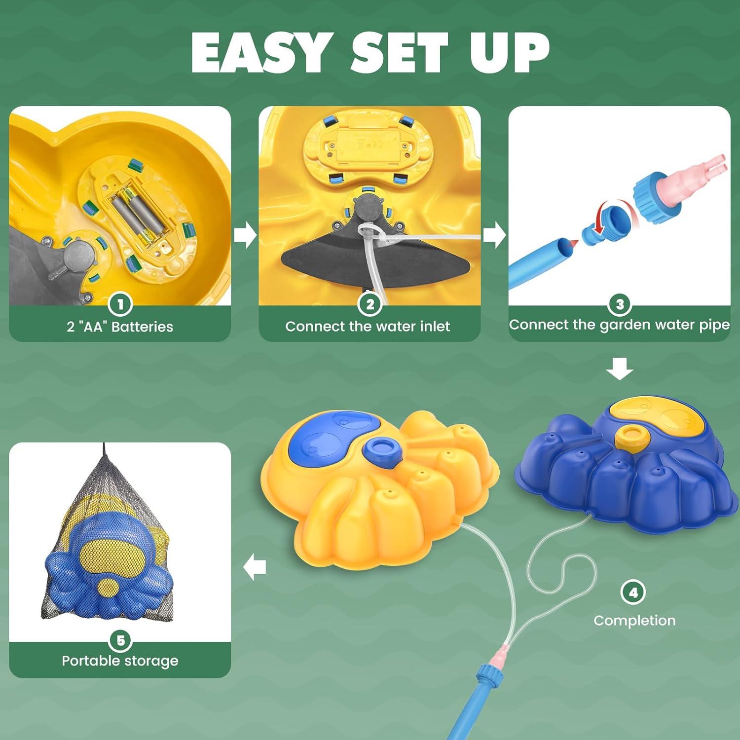 Aspersor de Agua 2-en-1 Uarzt Pulpo LED Antideslizante