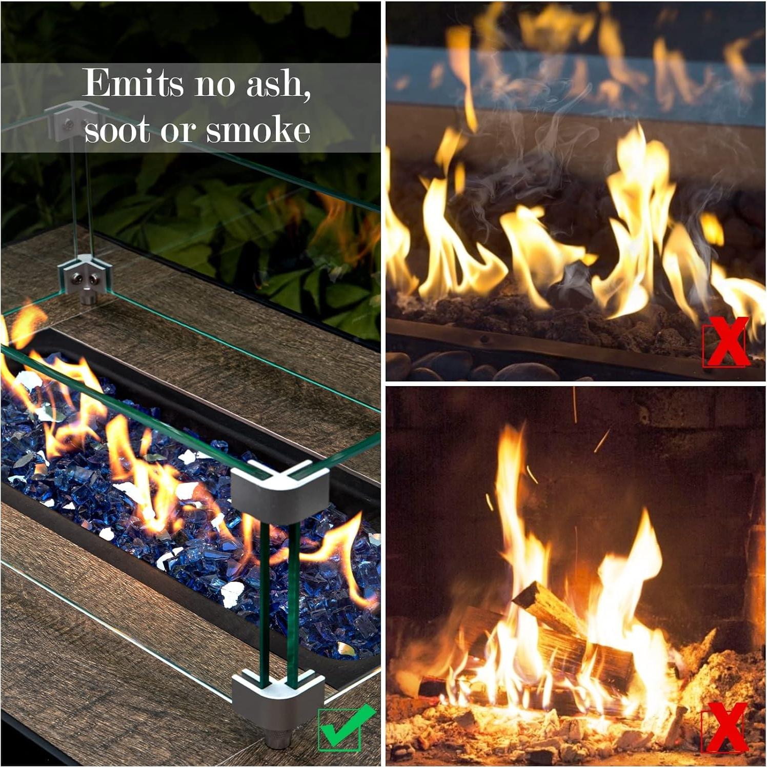 Vidrio de Fuego GASPRO 4.54 kg Azul Cobalto 1.27 cm para Fogata