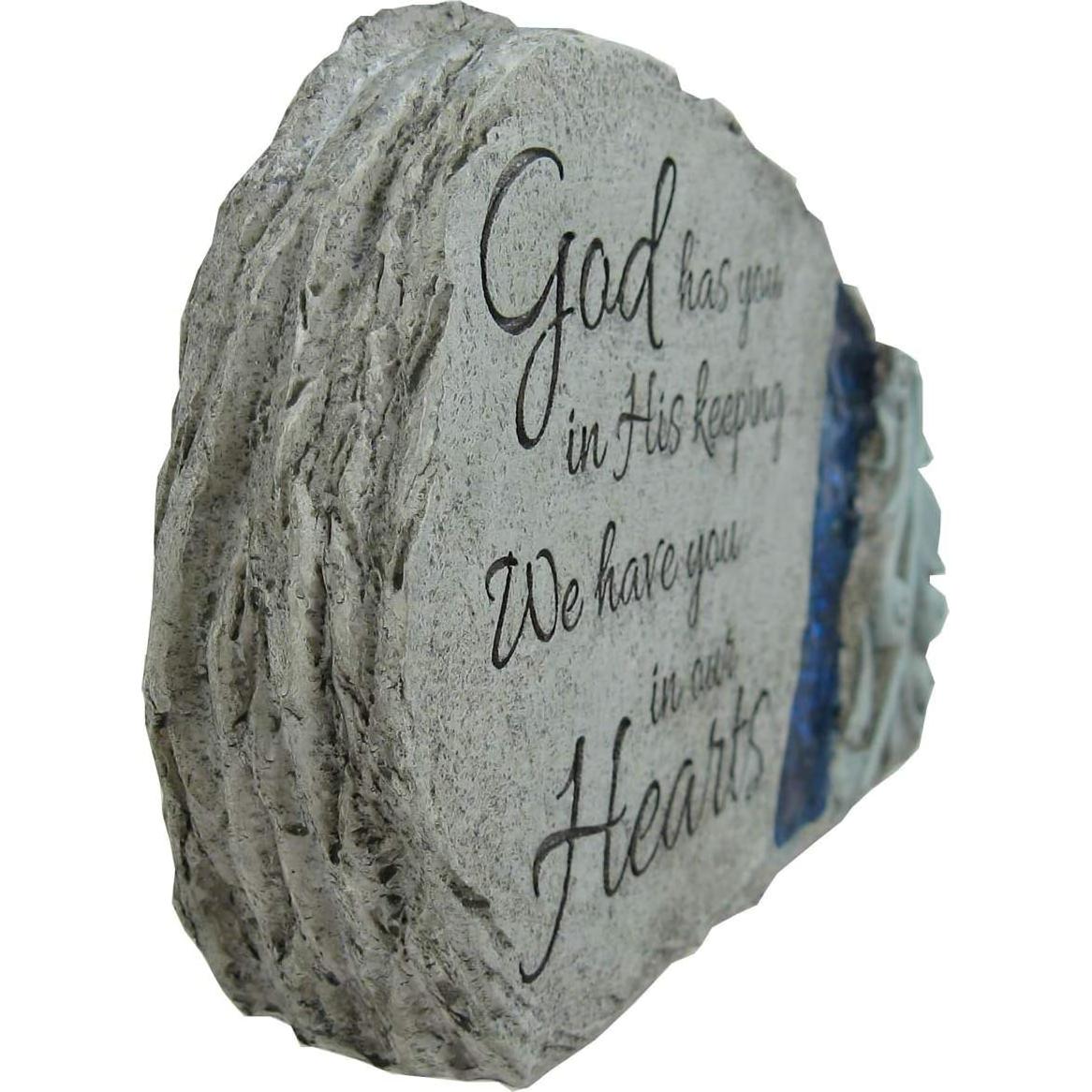 Piedra Conmemorativa de Jardín Carson Azul 12.7cm Brilla en la Oscuridad
