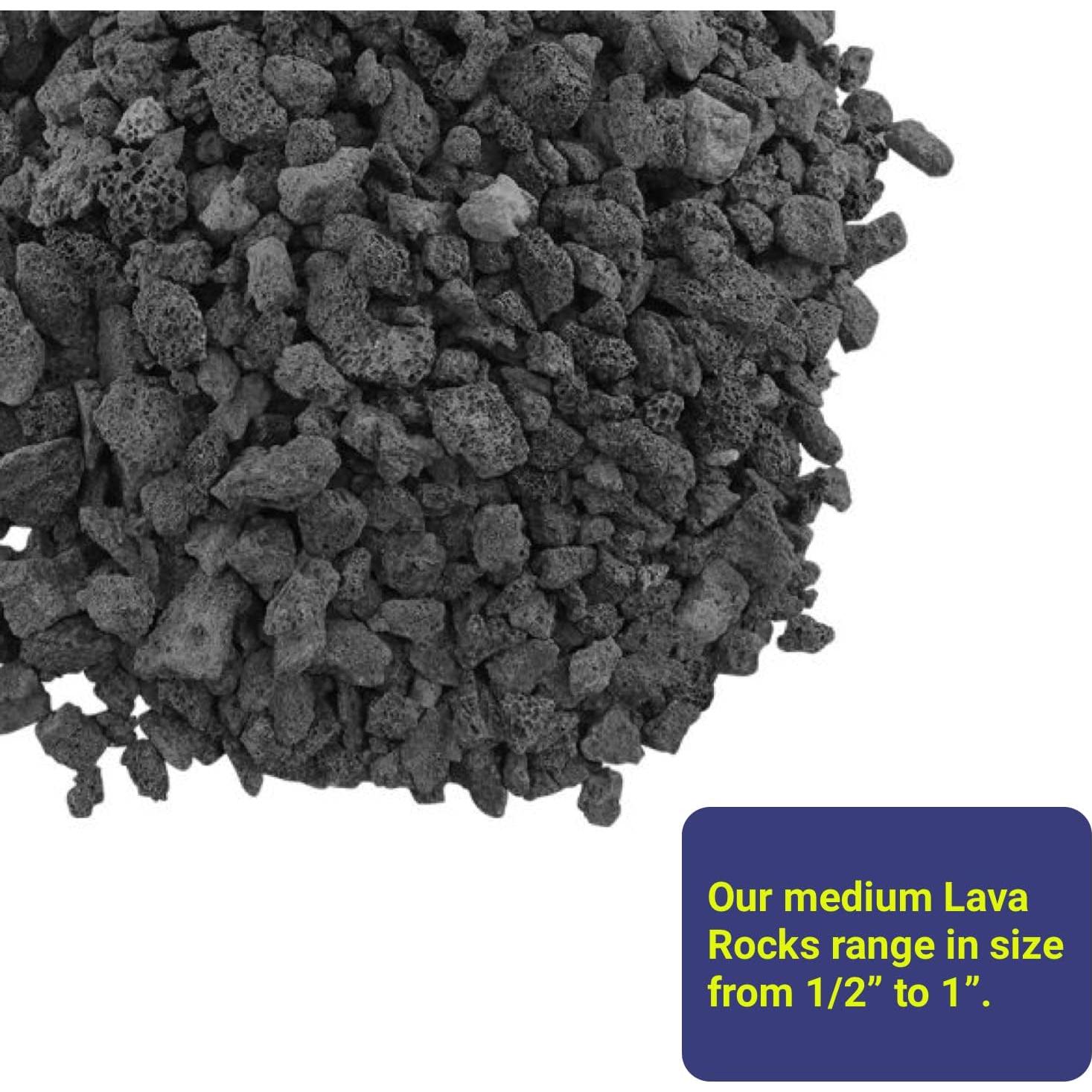 Roca de Lava Mediana American Fireglass 4.54 kg para Fogón