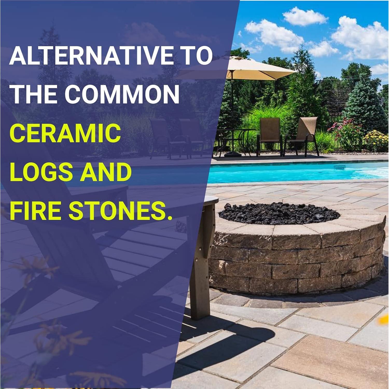 Roca de Lava Mediana American Fireglass 4.54 kg para Fogón