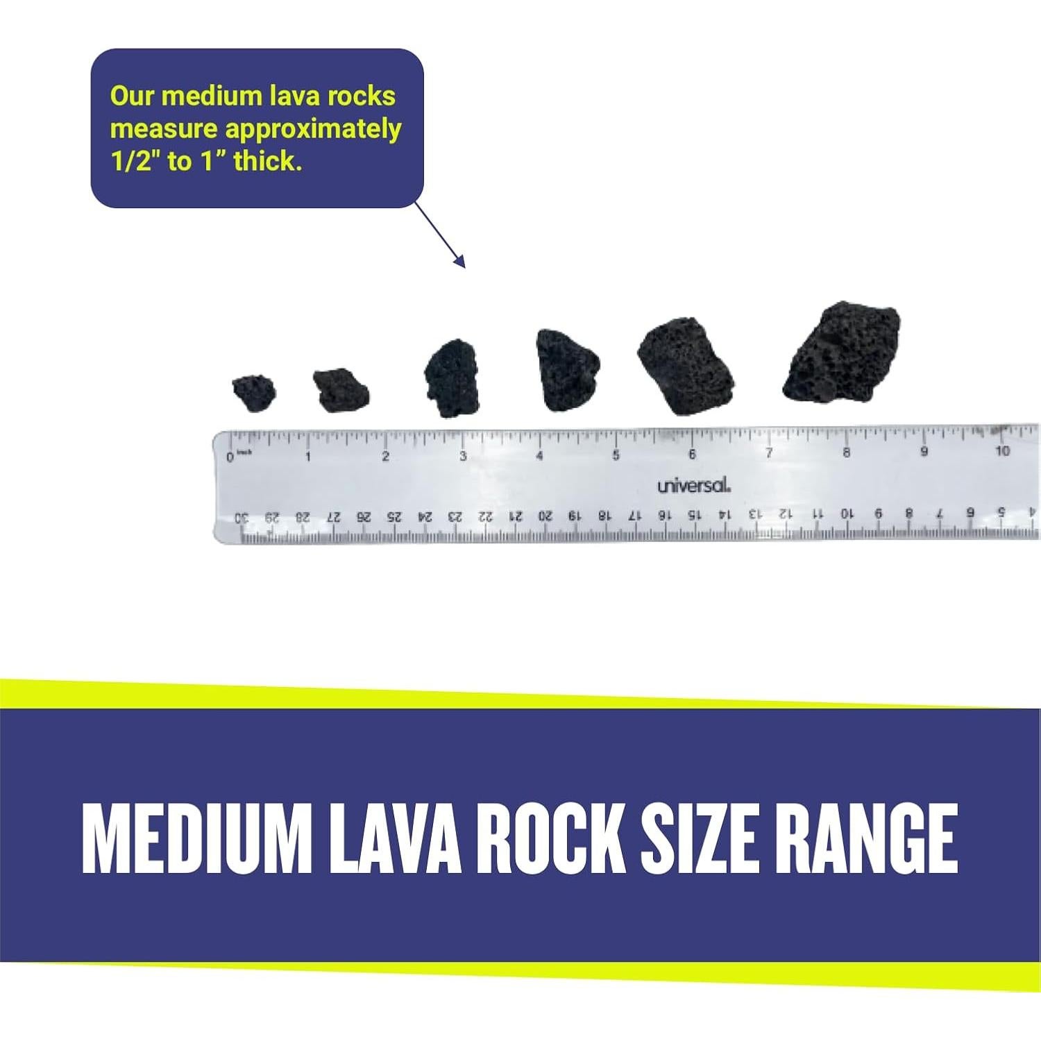 Roca de Lava Mediana American Fireglass 4.54 kg para Fogón