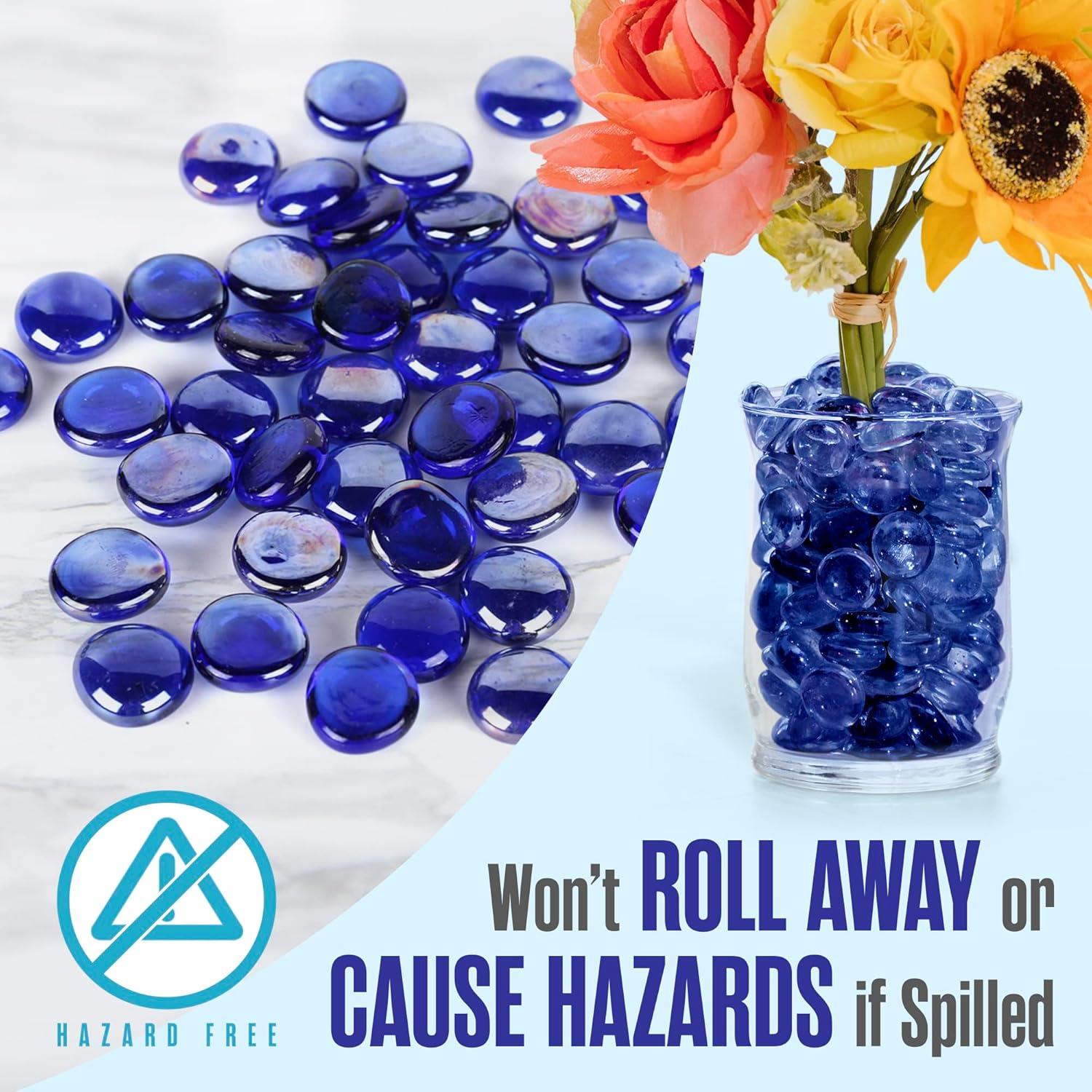 Canicas de Vidrio Azul 5 kg para Jarrones y Decoración