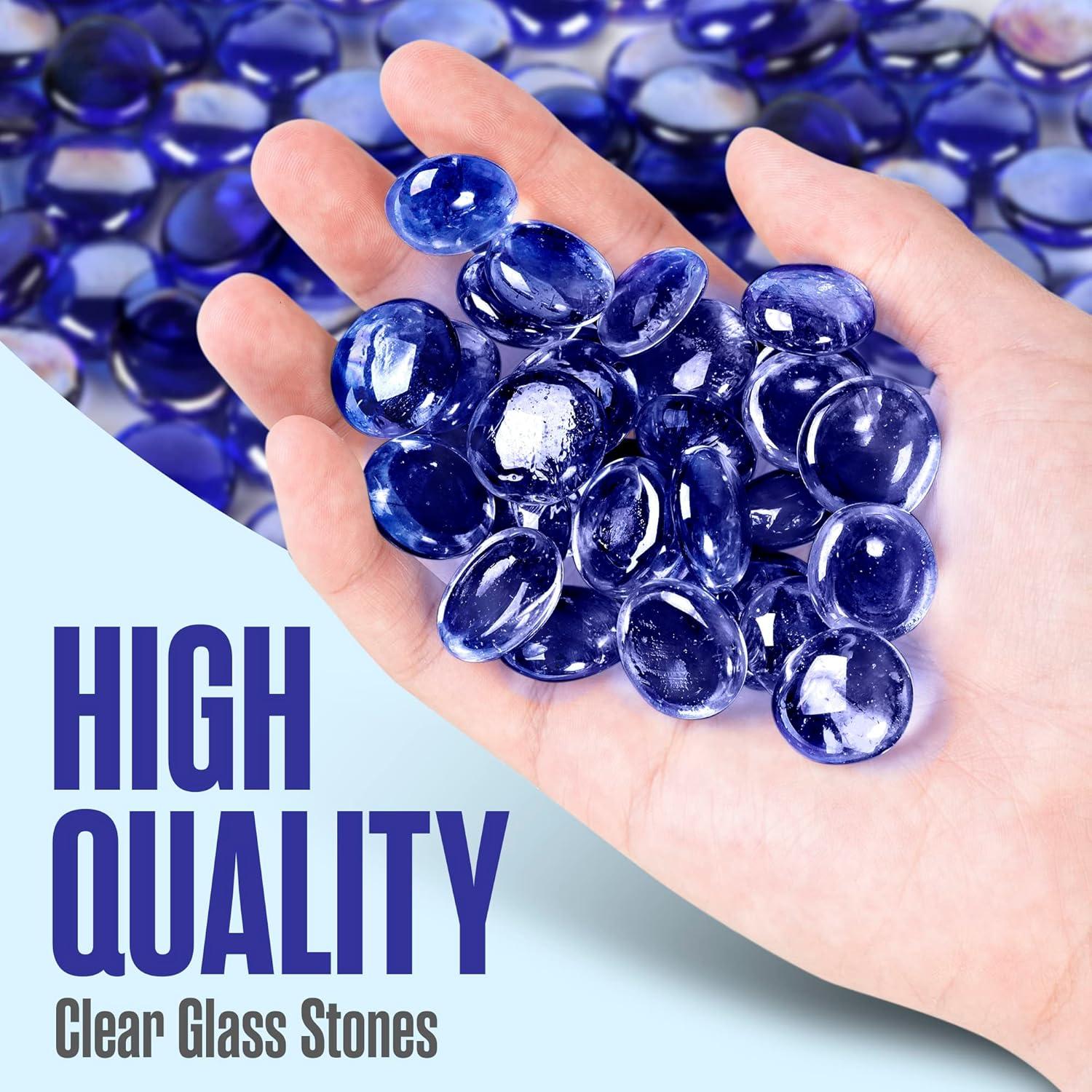 Canicas de Vidrio Azul 5 kg para Jarrones y Decoración