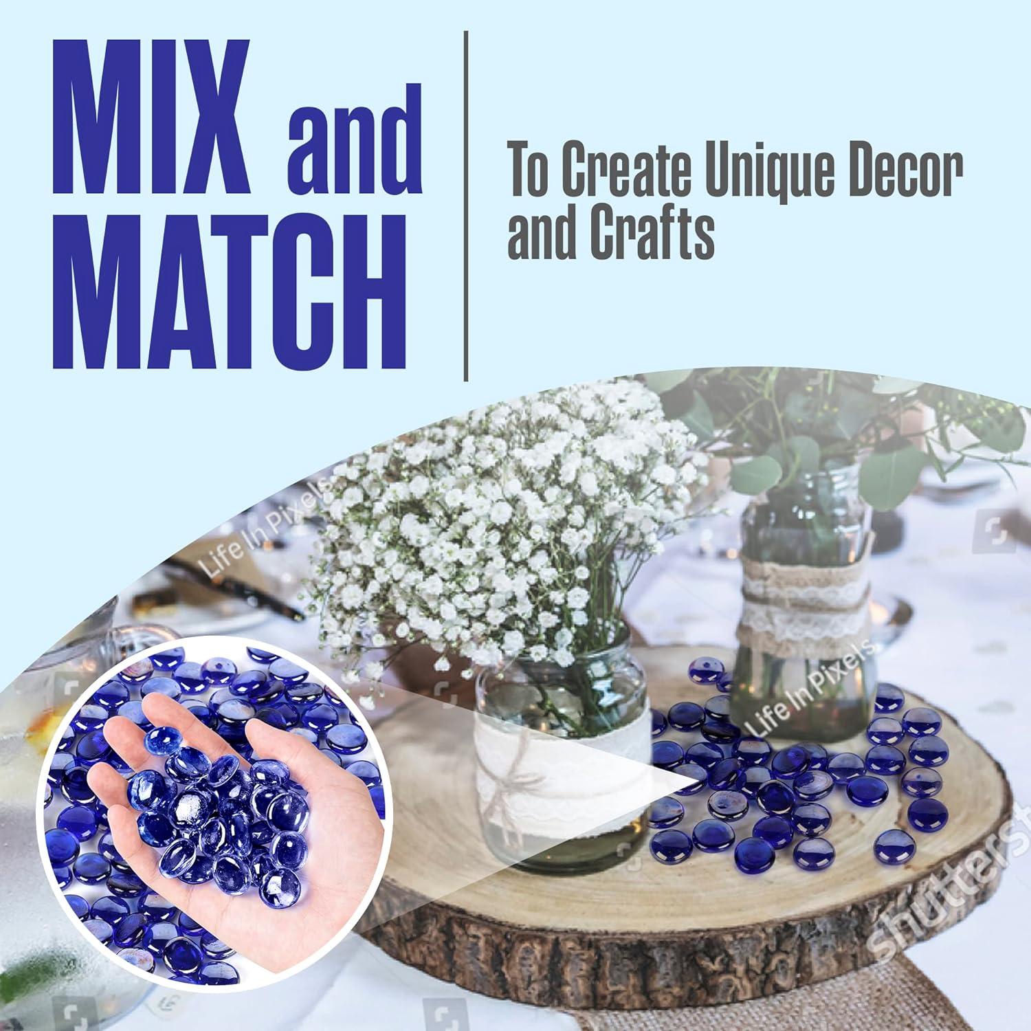 Canicas de Vidrio Azul 5 kg para Jarrones y Decoración