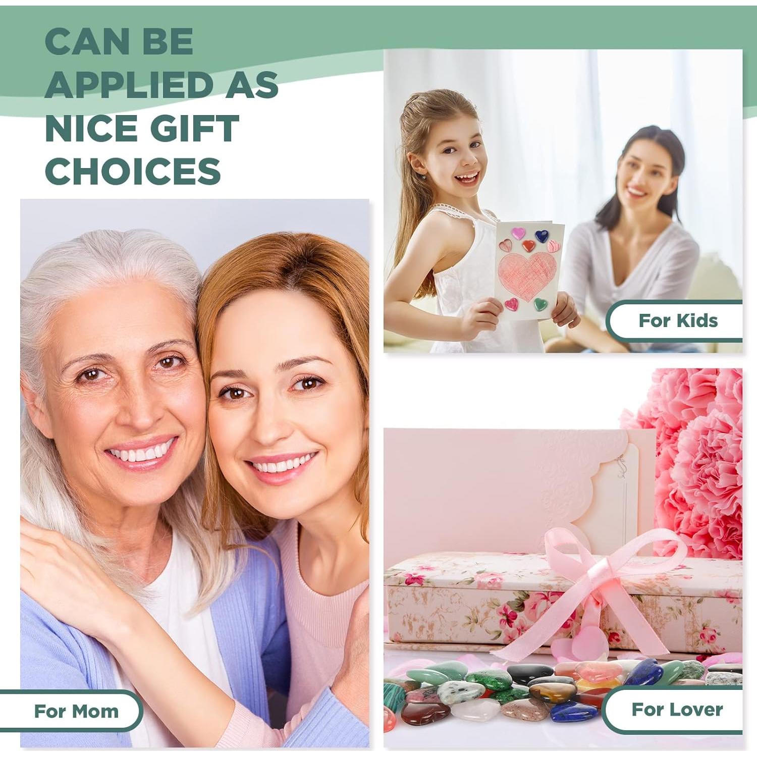 Piedras de Cristal Corazón Nuenen 200 Piezas 20 Colores