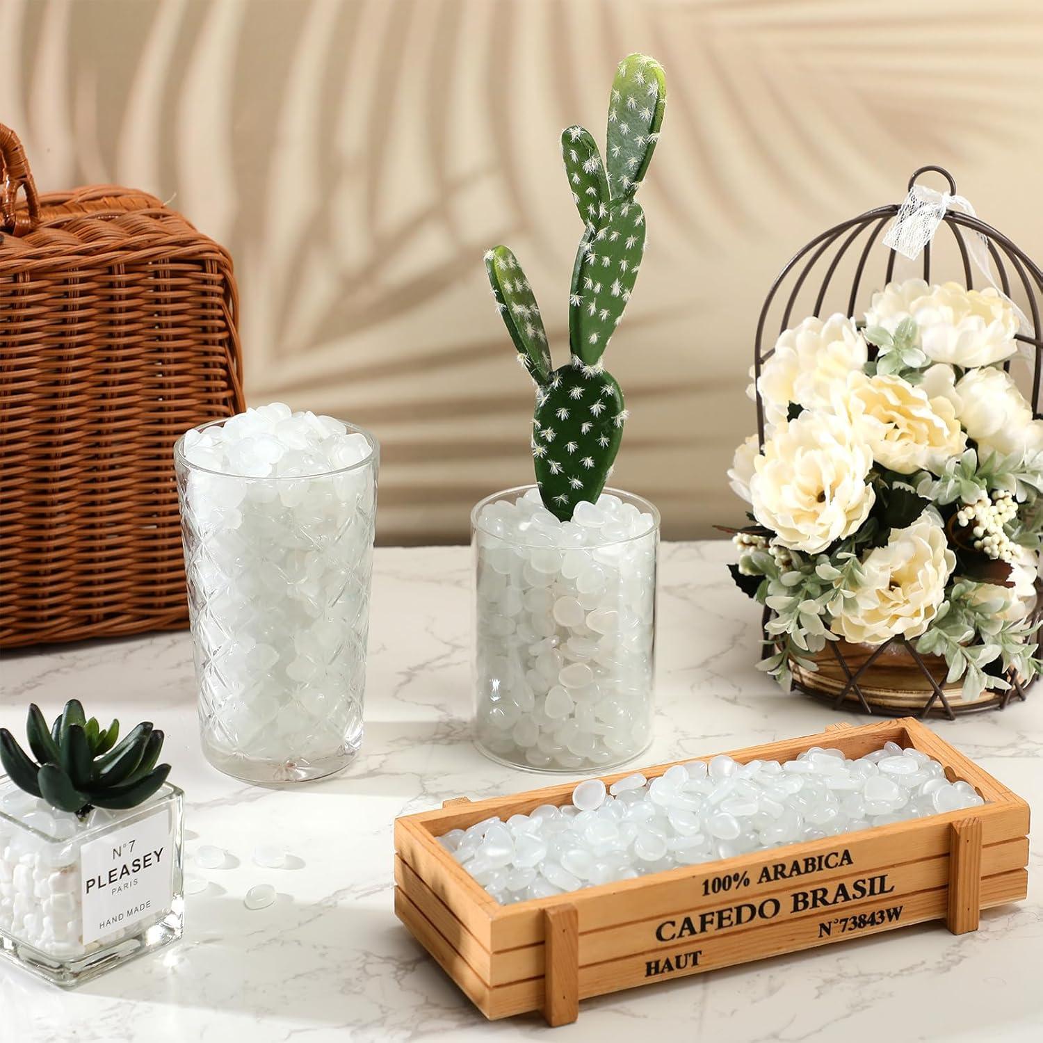 Grava que Brilla en la Oscuridad Sasylvia 6000 Pcs Blanca