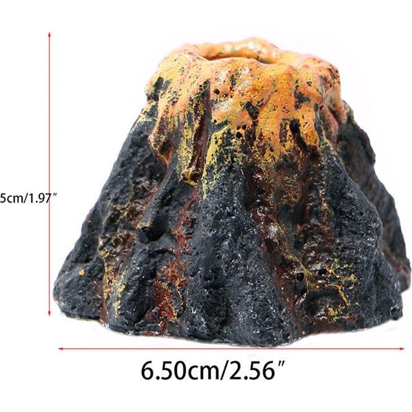 Decoración de Acuario Volcán RunXF con Burbujeador Pequeño