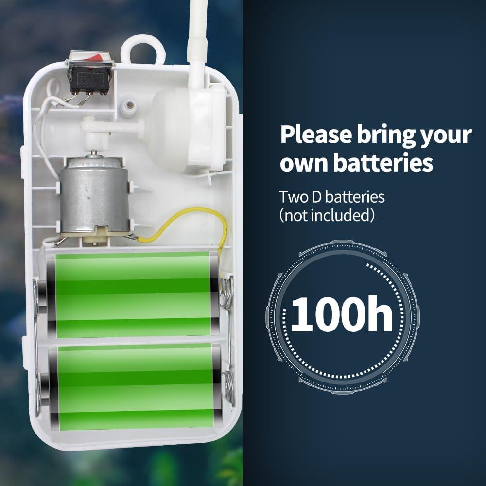 Bomba de Aire YQMIGU para Acuario 6 Galones, Silenciosa y Portátil