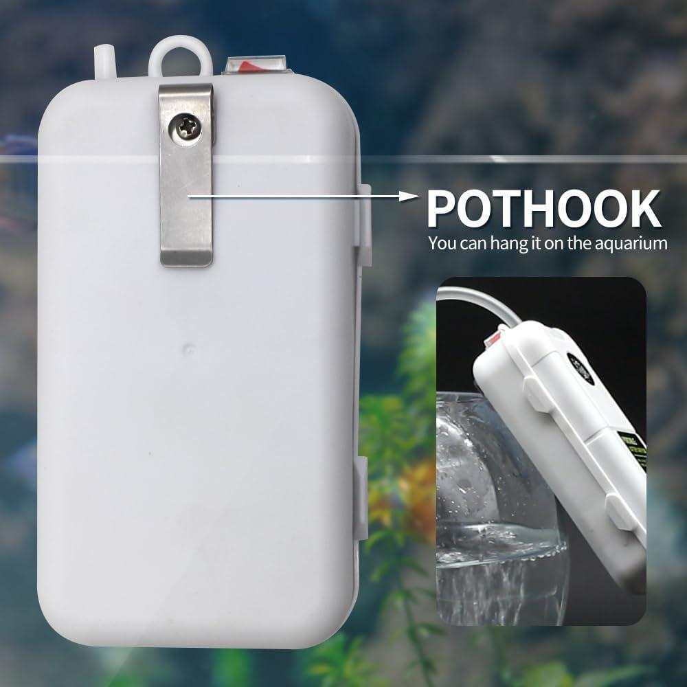 Bomba de Aire YQMIGU para Acuario 6 Galones, Silenciosa y Portátil