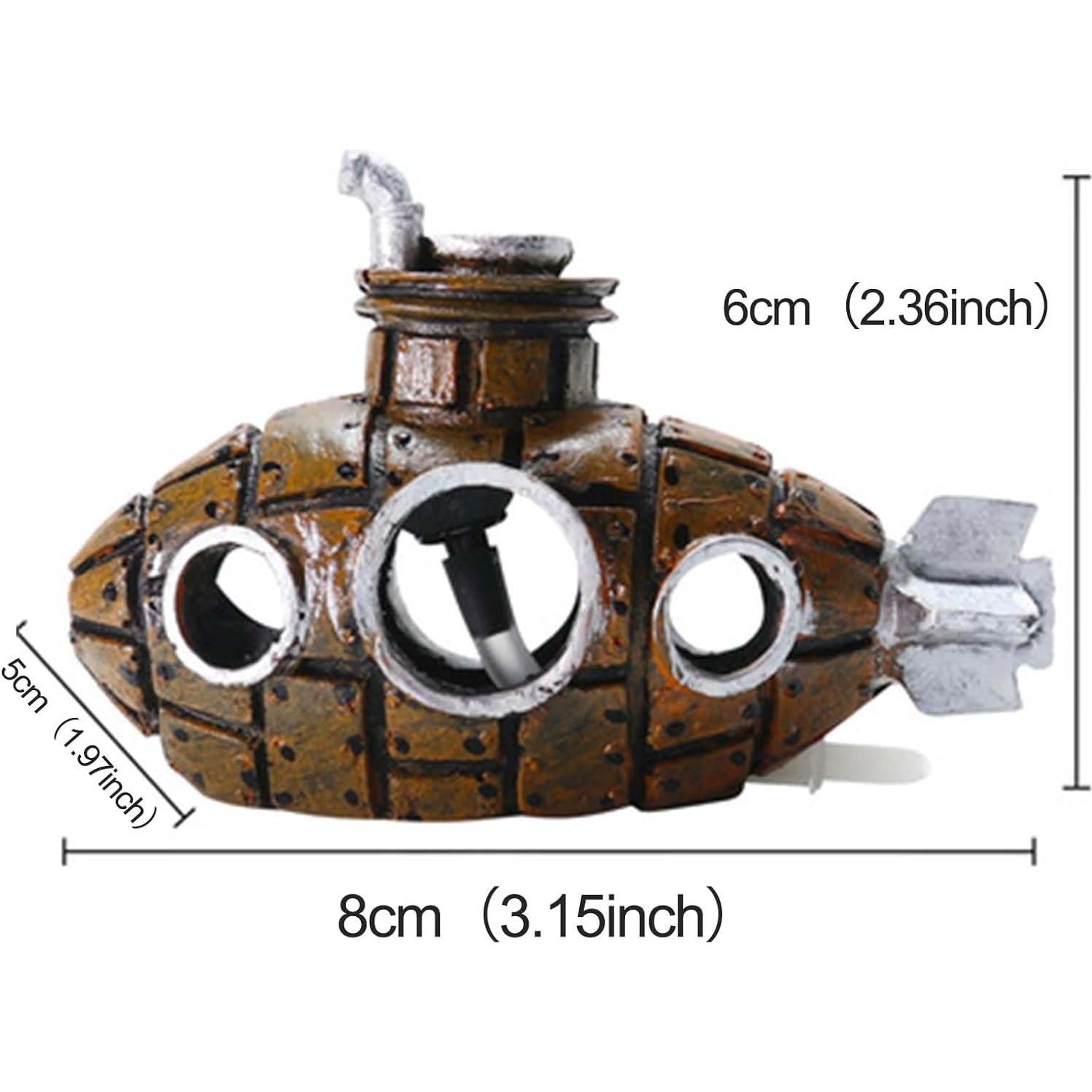 Kit de Decoración Acuario Submarino Moonorange 6 Piezas