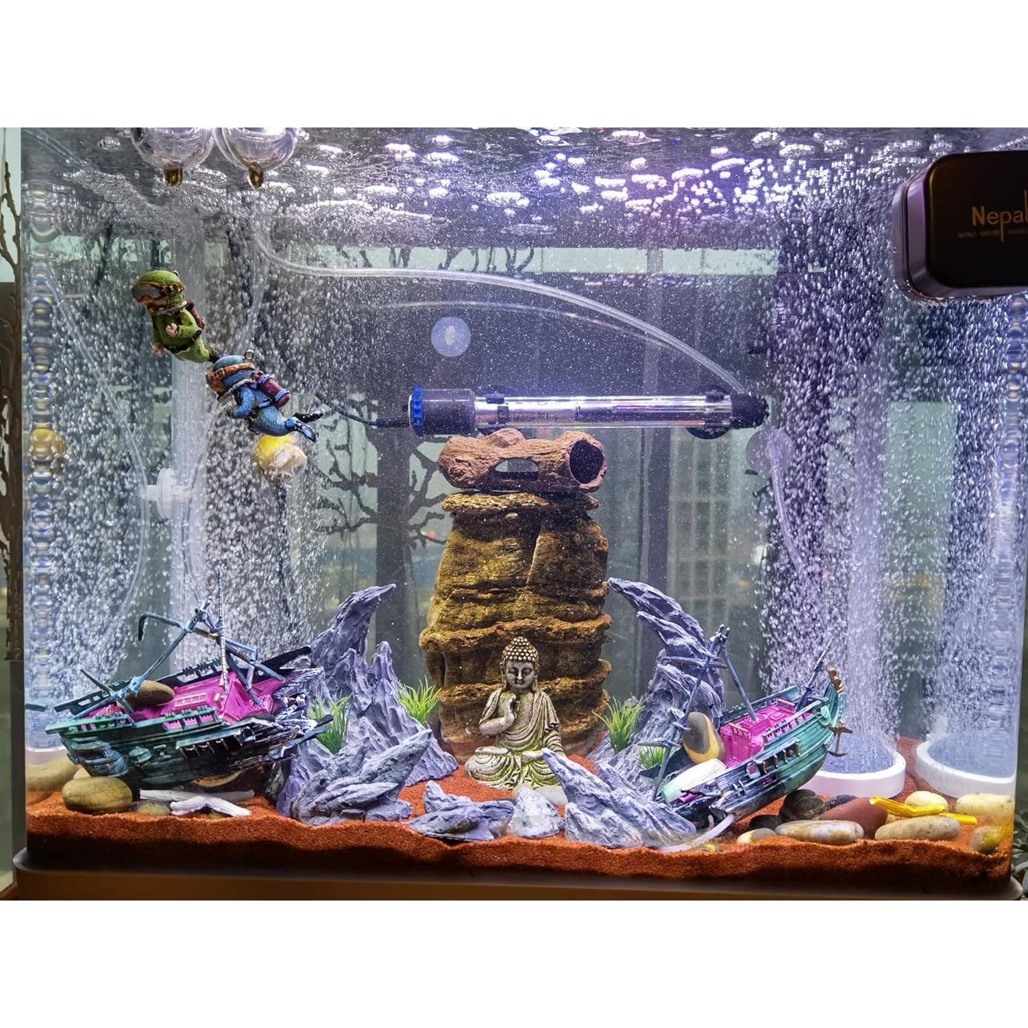 Decoraciones de Acuario Soul Valley 7 Piezas Resina Imitación