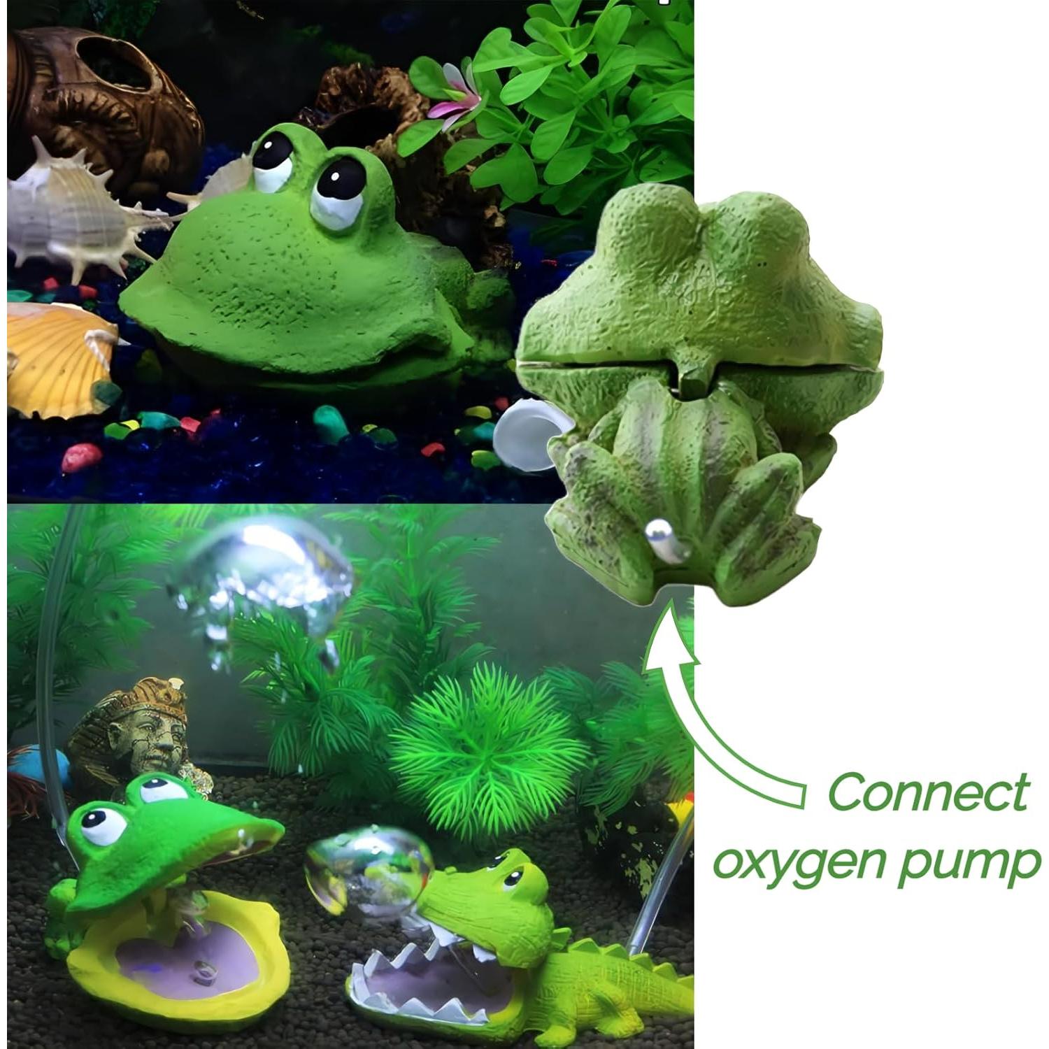 Adorno de Rana Arbórea con Burbujas de Aire Wanwanzi 11 cm