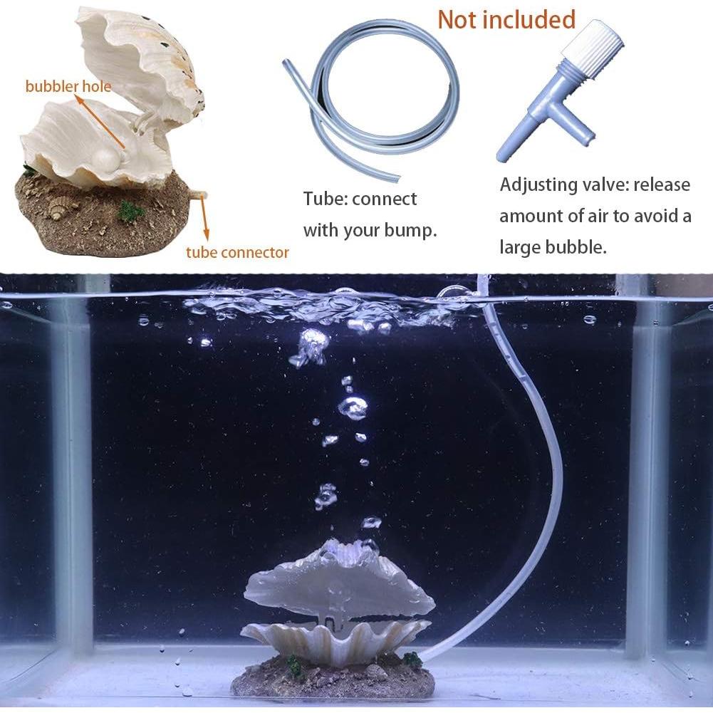 Decoración de Acuario Ulifery con Concha Aireadora y Burbuja