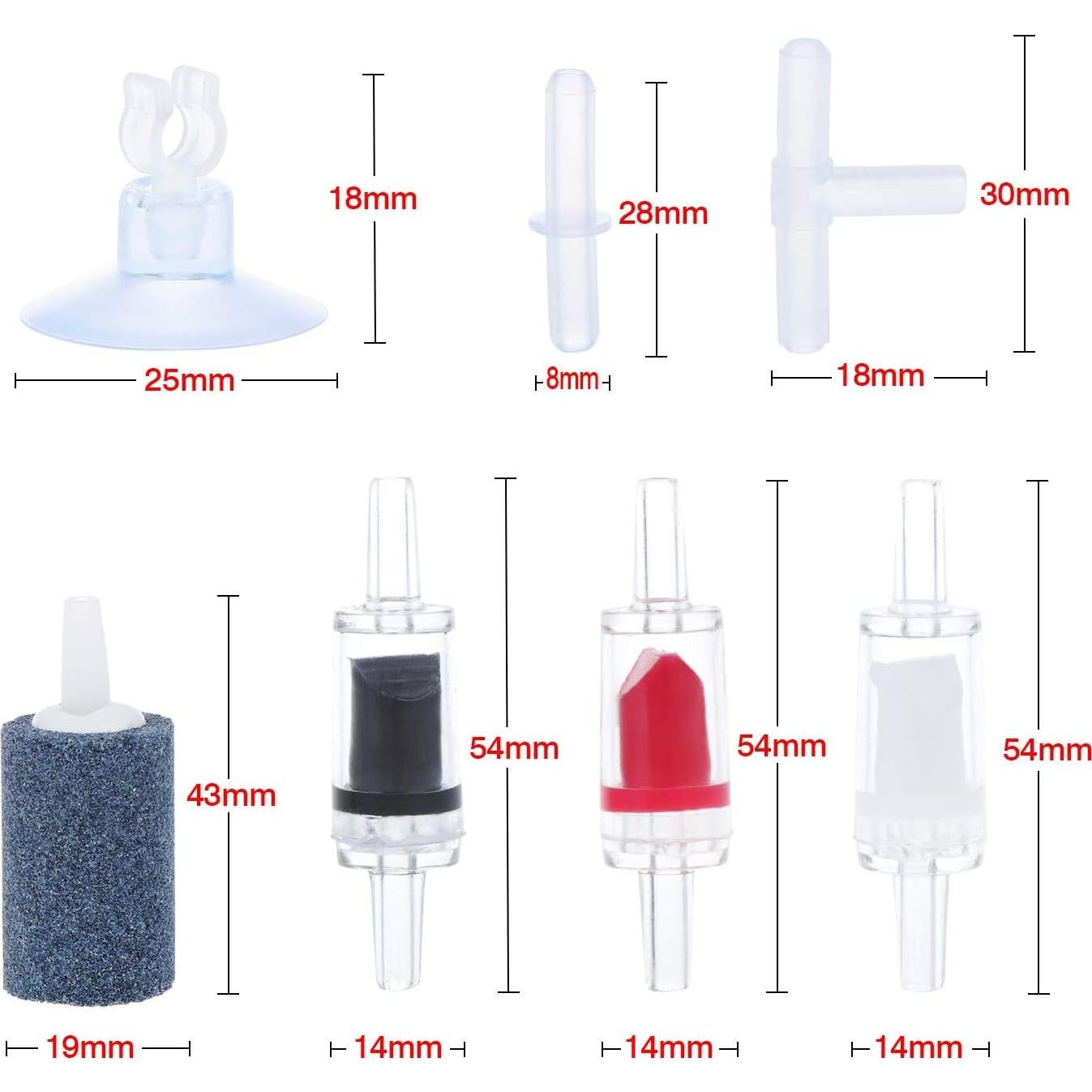 Kit de Accesorios para Bomba de Aire ESUMIC 60 Piezas Acuario