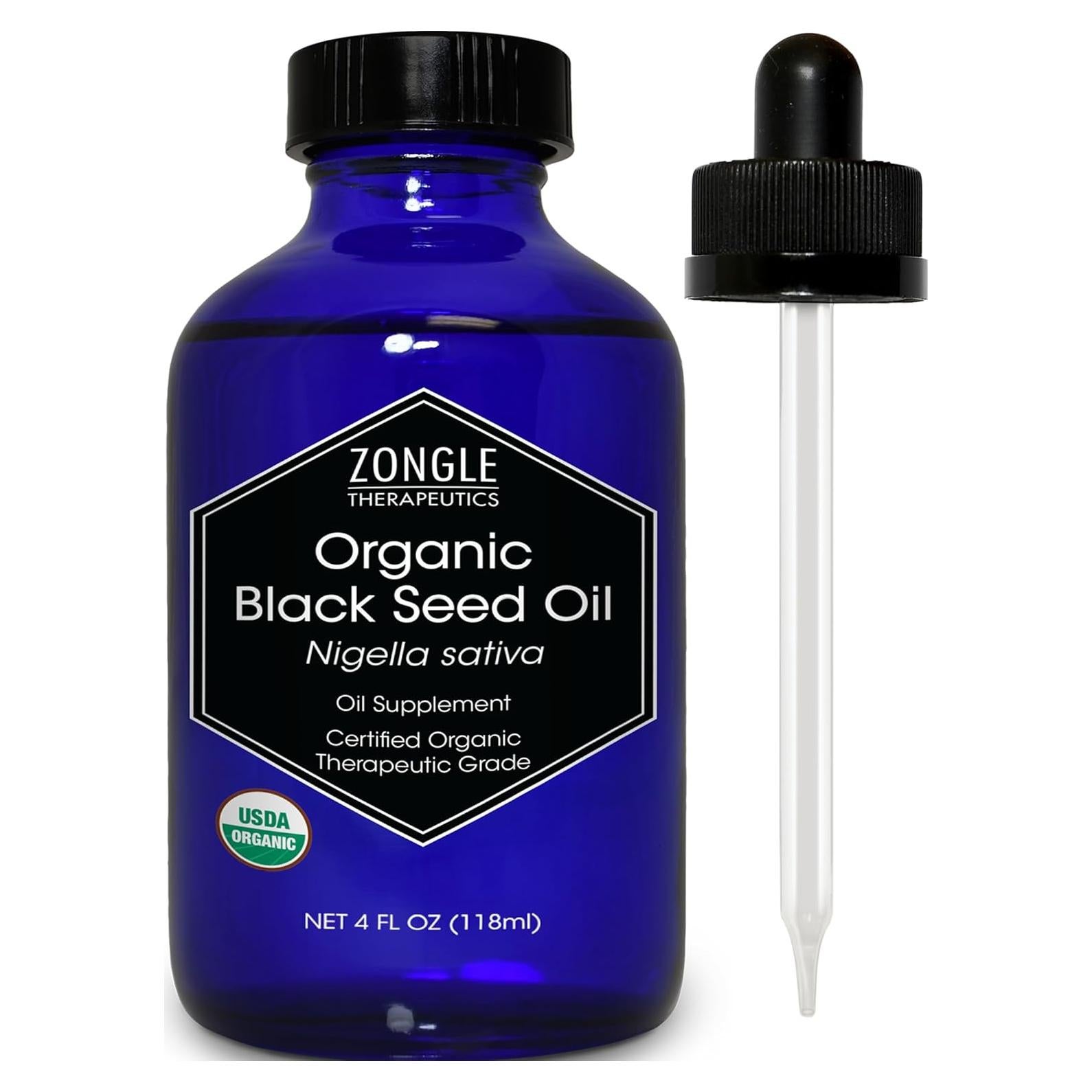 Aceite de Semilla Negra Orgánico Zongle 113.4 ml Prensado en Frío