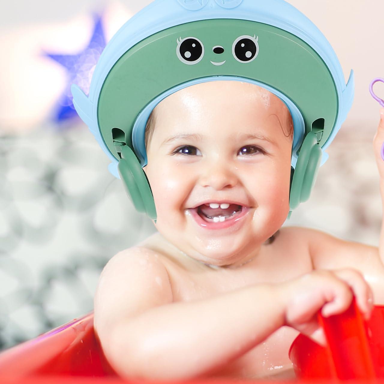 Gorro de Ducha Ajustable PLAFOPE Azul Cielo para Niños