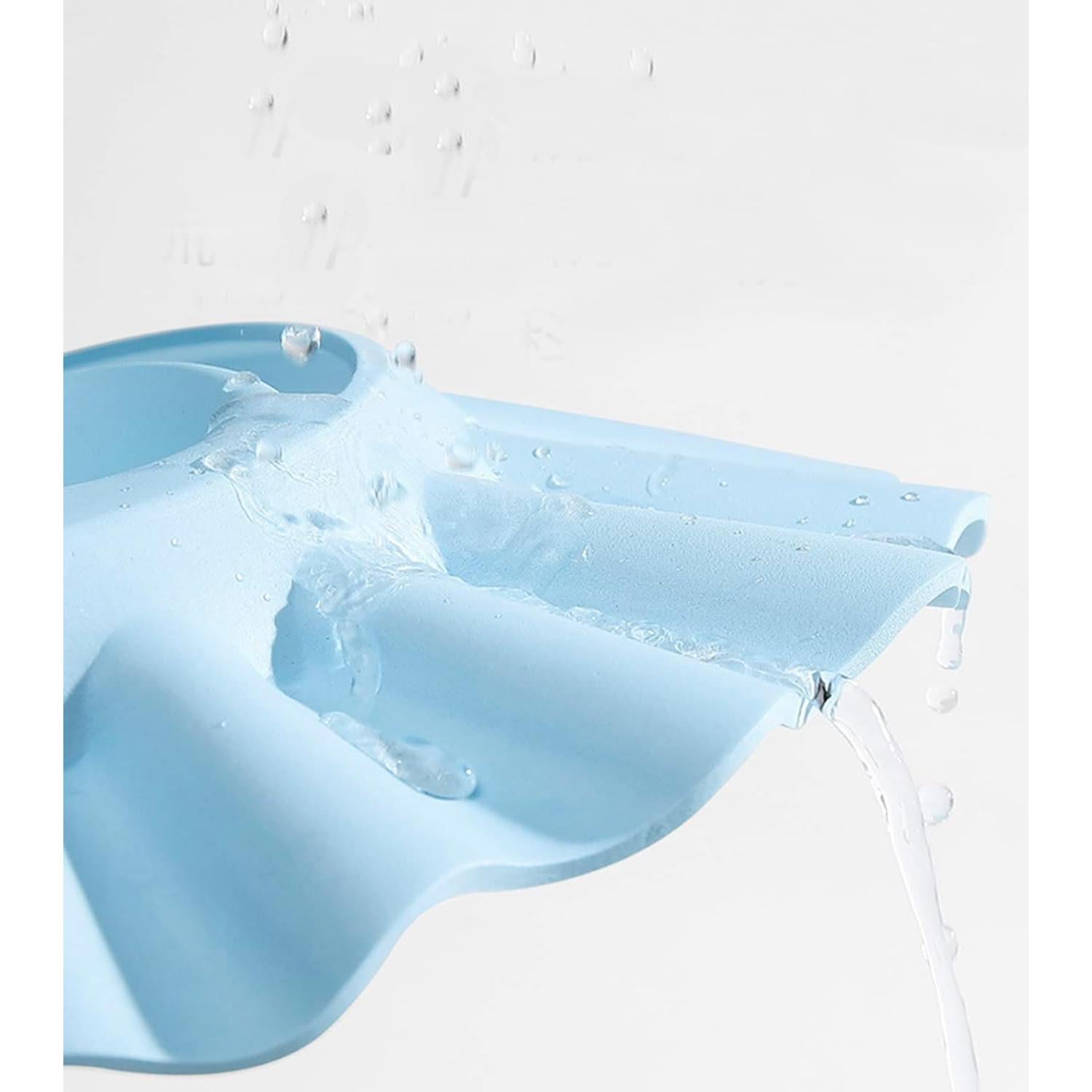 Gorro de Ducha para Bebés EVA Ajustable 44-56cm - Color Azul Claro