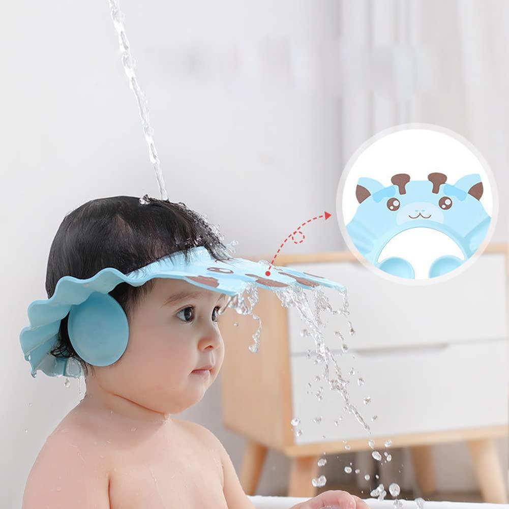 Gorro de Ducha para Bebés EVA Ajustable 44-56cm - Color Azul Claro