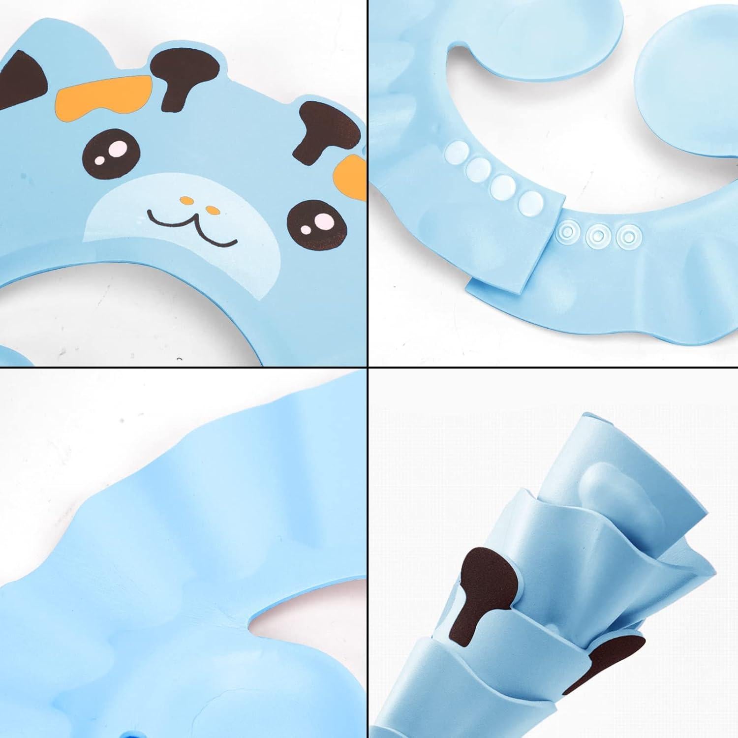 Gorro de Ducha para Bebés EVA Ajustable 44-56cm - Color Azul Claro