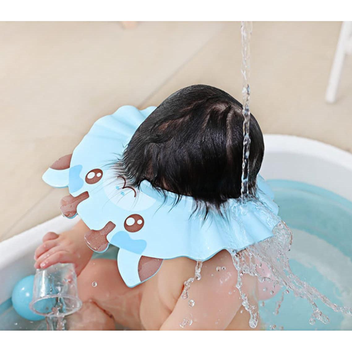 Gorro de Ducha para Bebés EVA Ajustable 44-56cm - Color Azul Claro